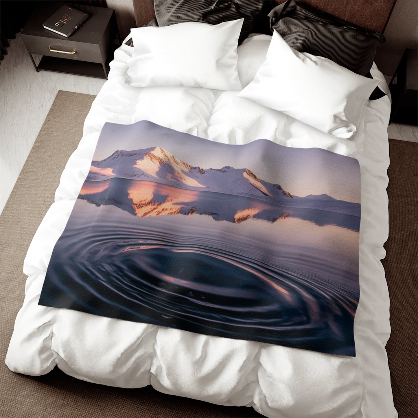 Ripple in a Mountain Lake Sweatshirt Blanket