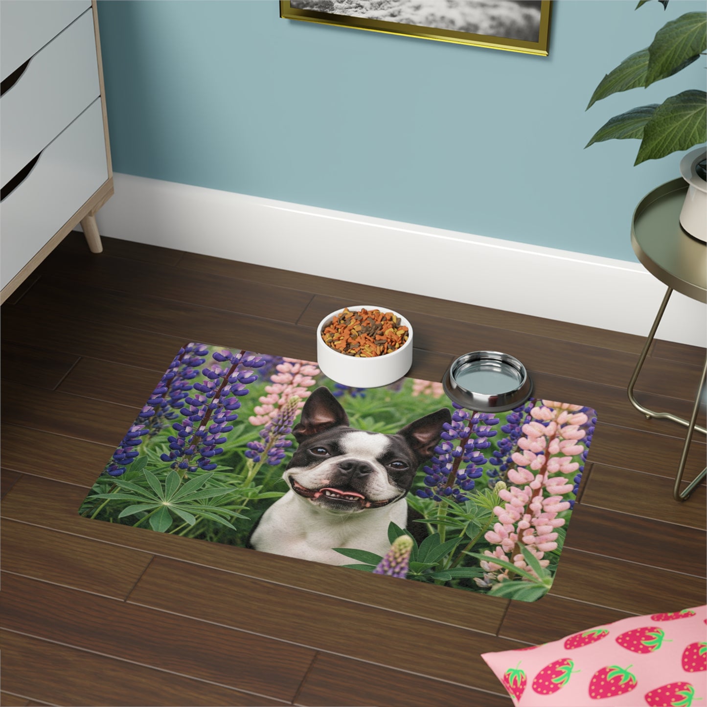 Pet Food Mat (12x18) - Boston Terrier