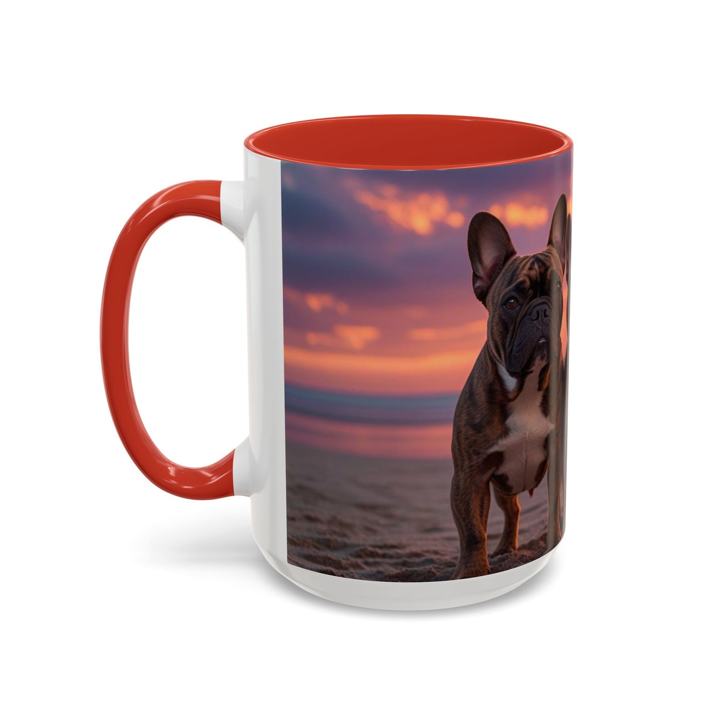 French Bulldog Love Accent Coffee Mug - Perfect Gift for Dog Lovers