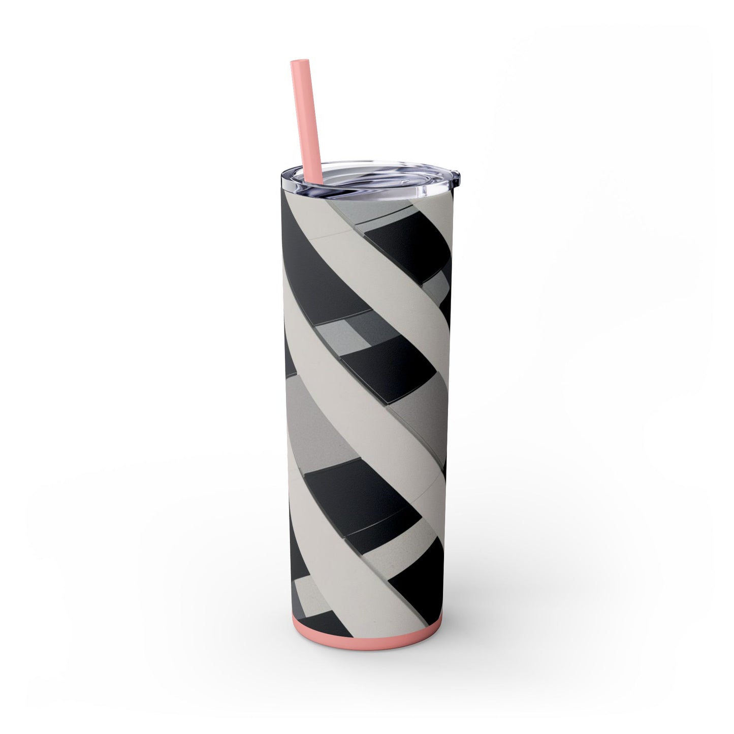 Optical Illusion Skinny Tumbler with Straw, 20oz