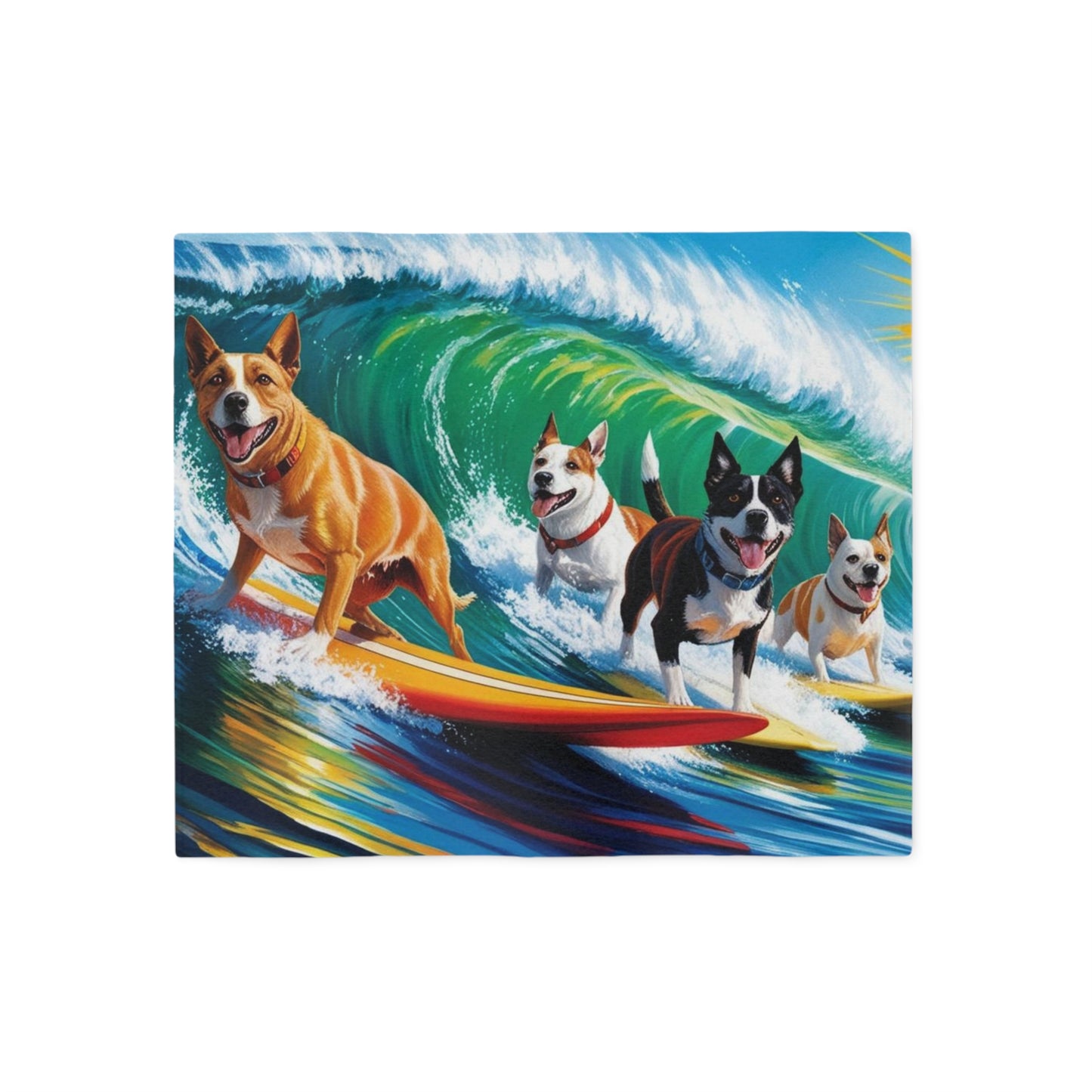 Surf Dogs Sweatshirt Blanket