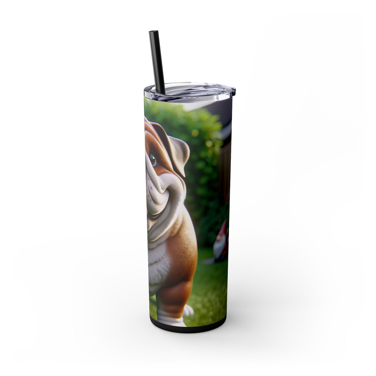 Olde English Bulldogge Tumbler with Straw, 20oz