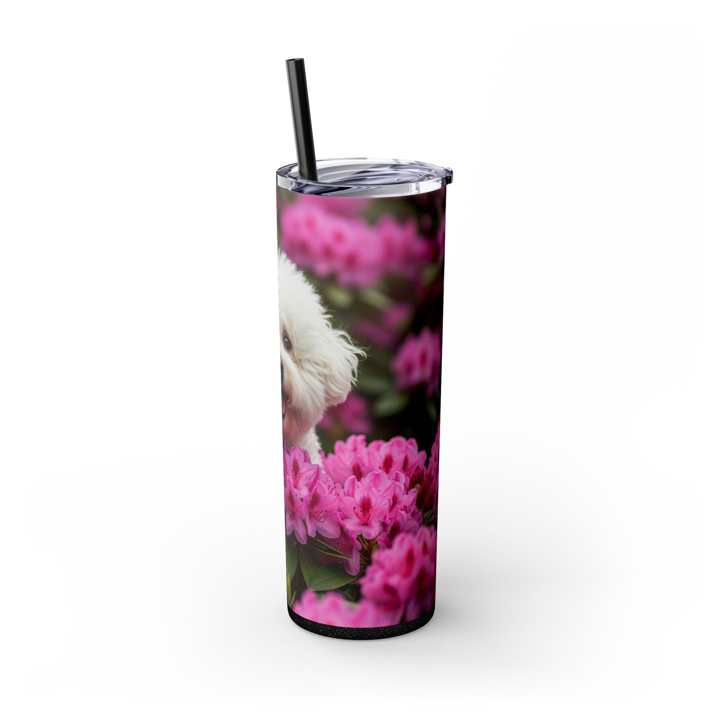Bichon Frise Tumbler with Straw, 20oz