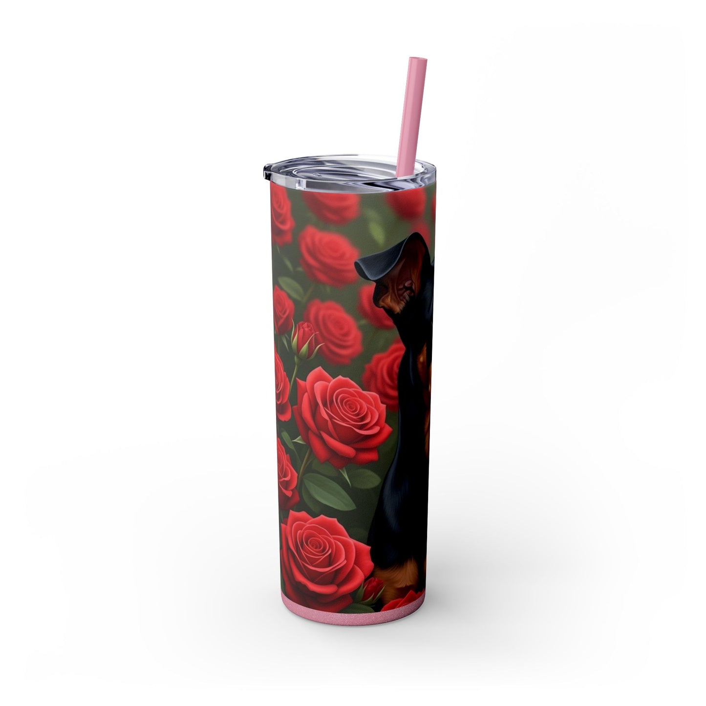 Manchester Terrier Skinny Tumbler with Straw, 20oz