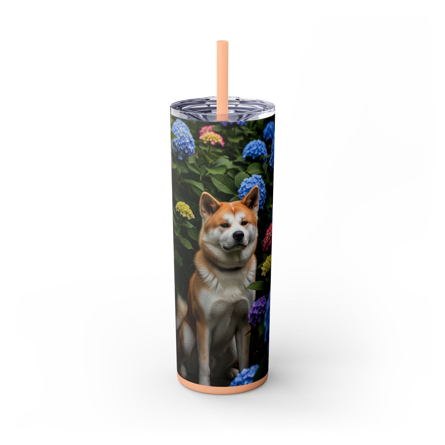 Akita Skinny Tumbler with Straw, 20oz
