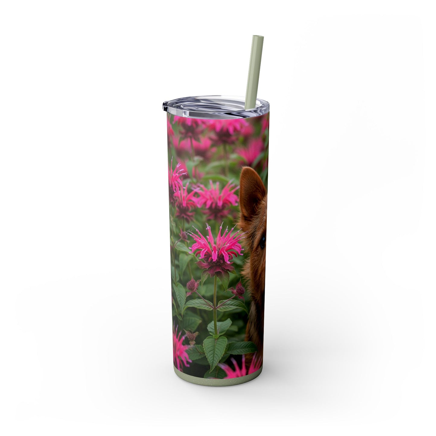Norwich Terrier Skinny Tumbler with Straw, 20oz