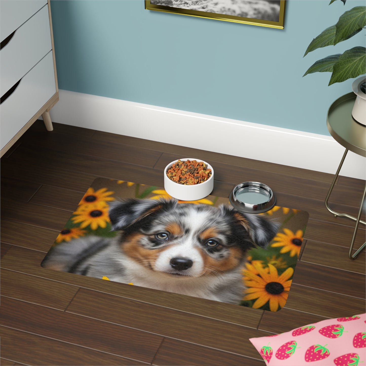 Pet Food Mat (12x18) - Miniature American Shepherd