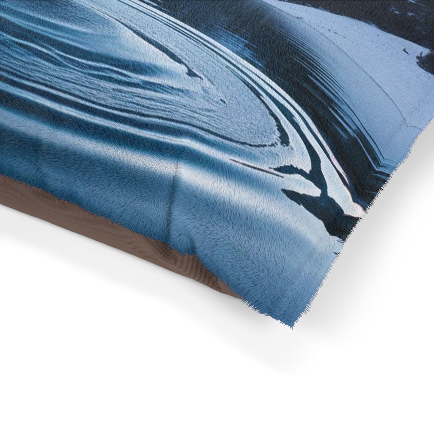 Ripple in a Snowy Mountain Lake Pet Bed