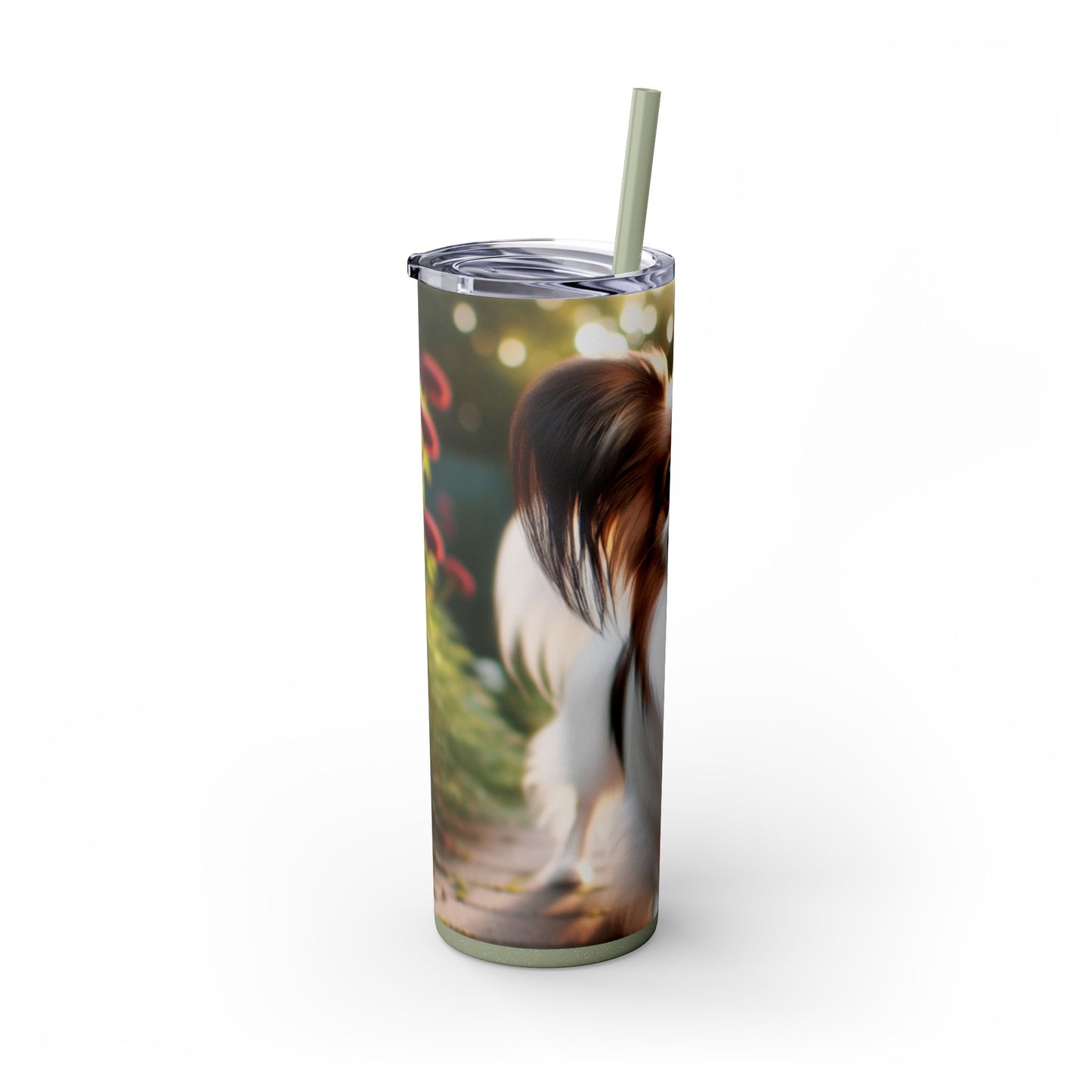 Papillon Skinny Tumbler with Straw, 20oz