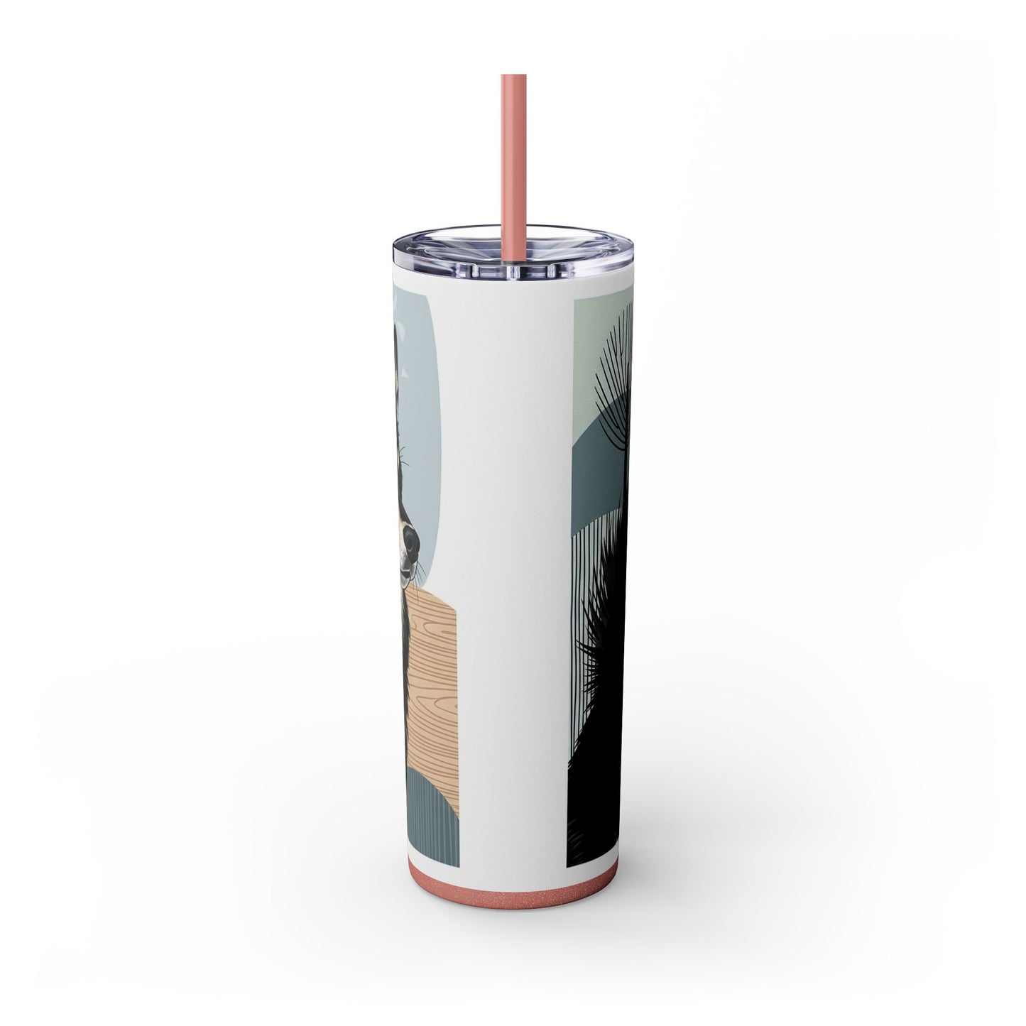 Swedish Lapphund Skinny Tumbler with Straw, 20oz
