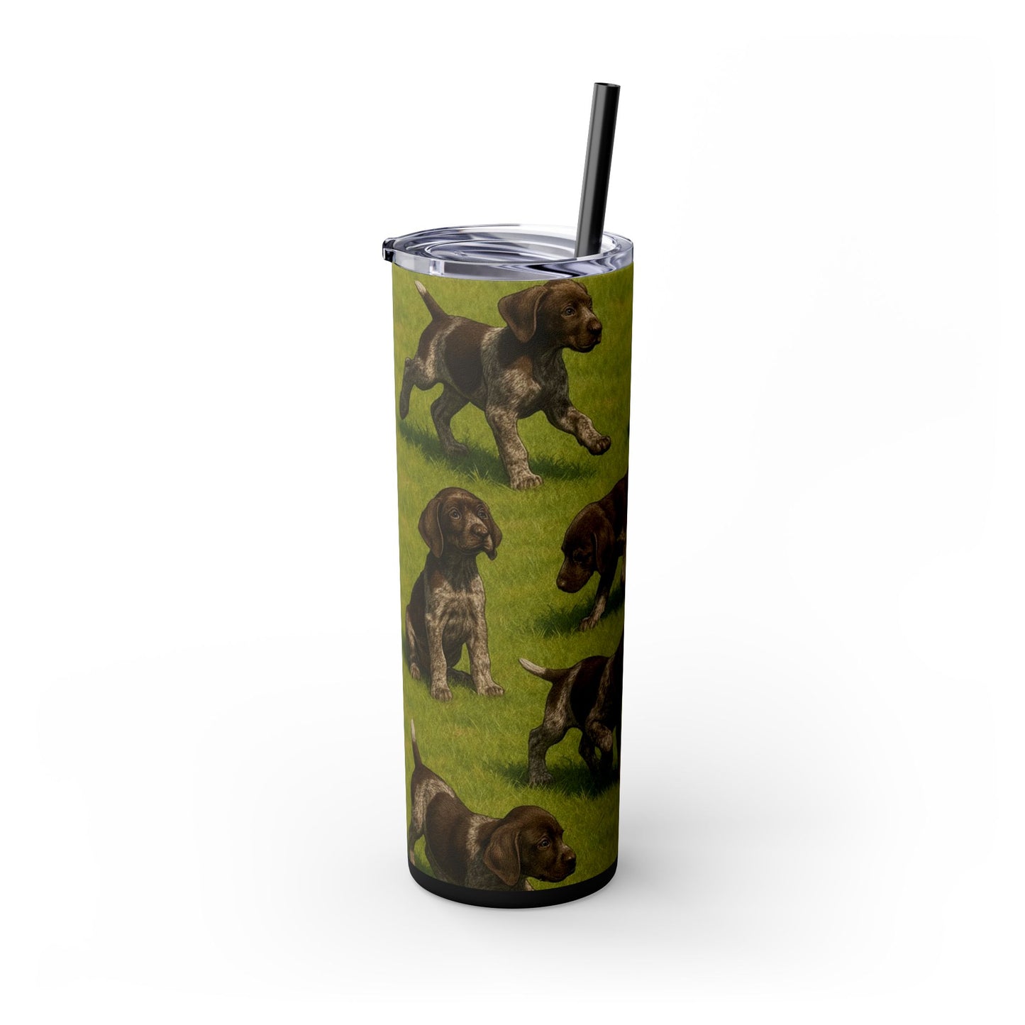 German Shorthaired Pointer puppies Tumbler with Straw, 20oz
