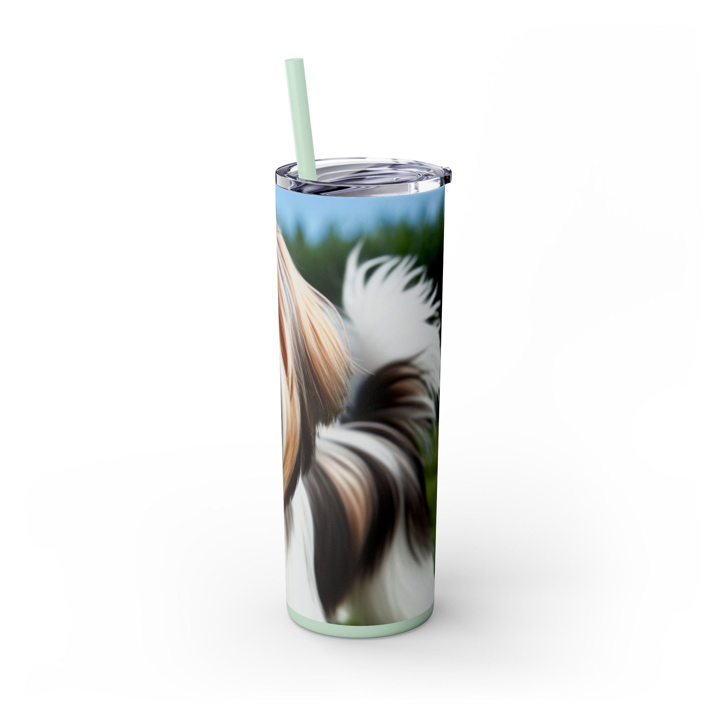 Biewer Terrier Tumbler with Straw, 20oz