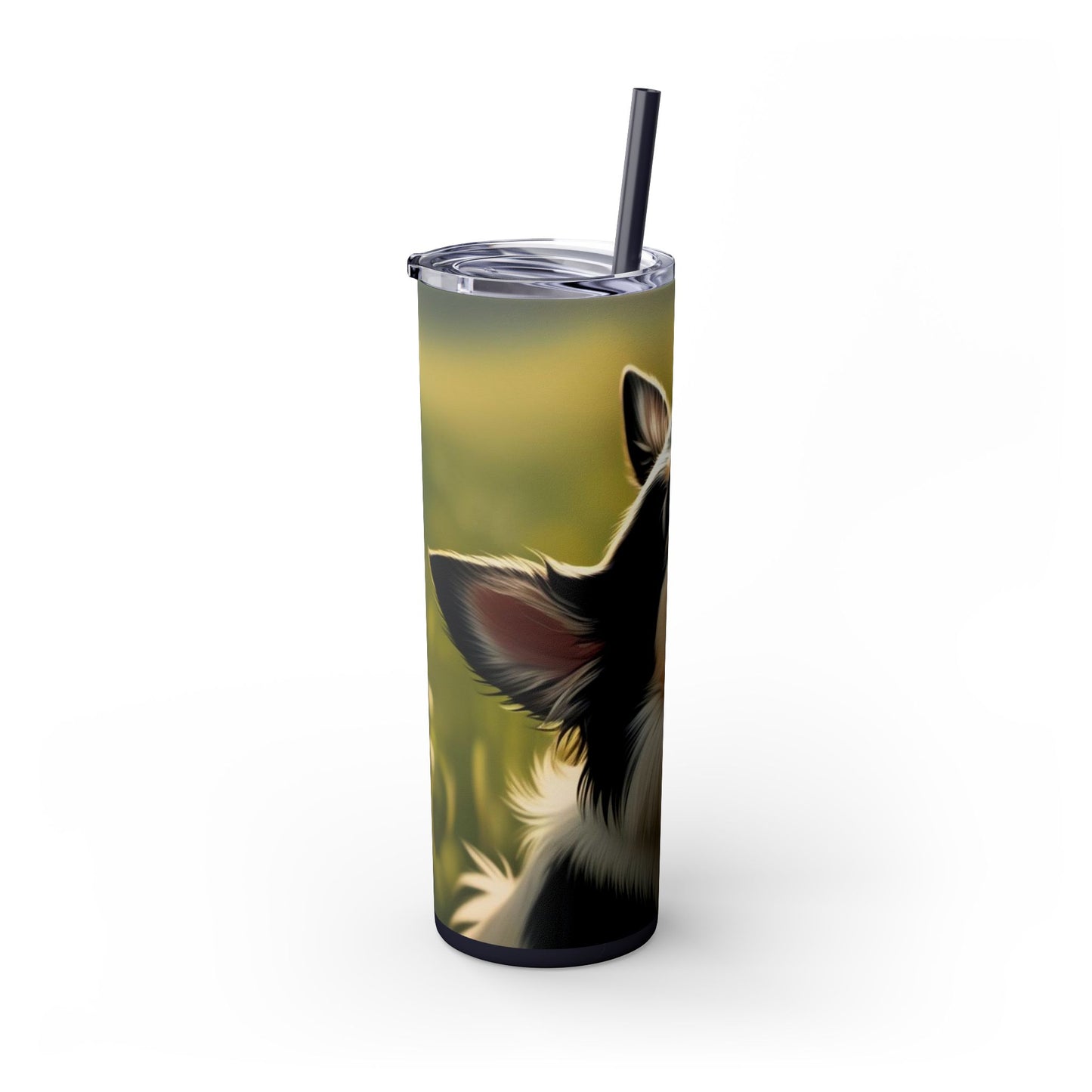 Swedish Vallhund Skinny Tumbler with Straw, 20oz
