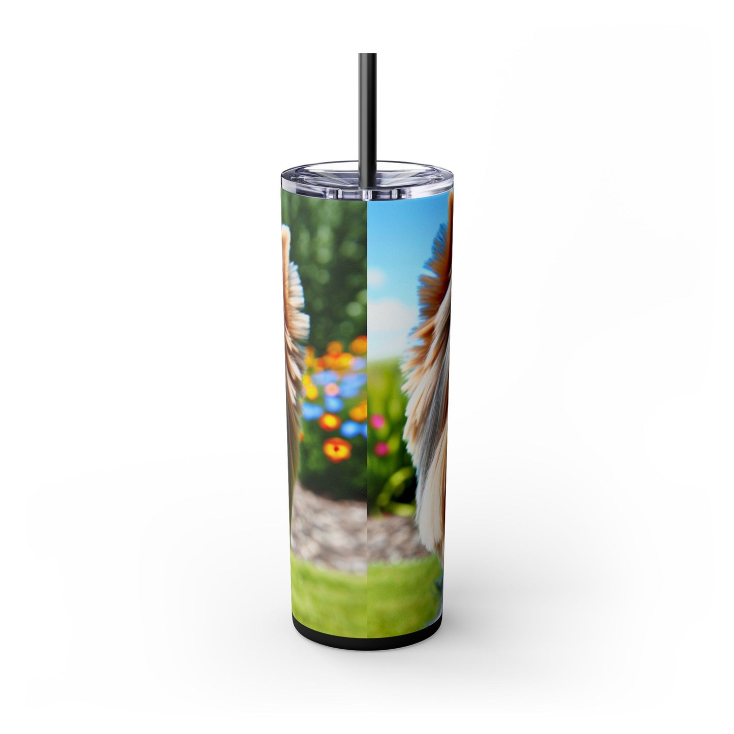 Australian Silky Terrier Tumbler with Straw, 20oz