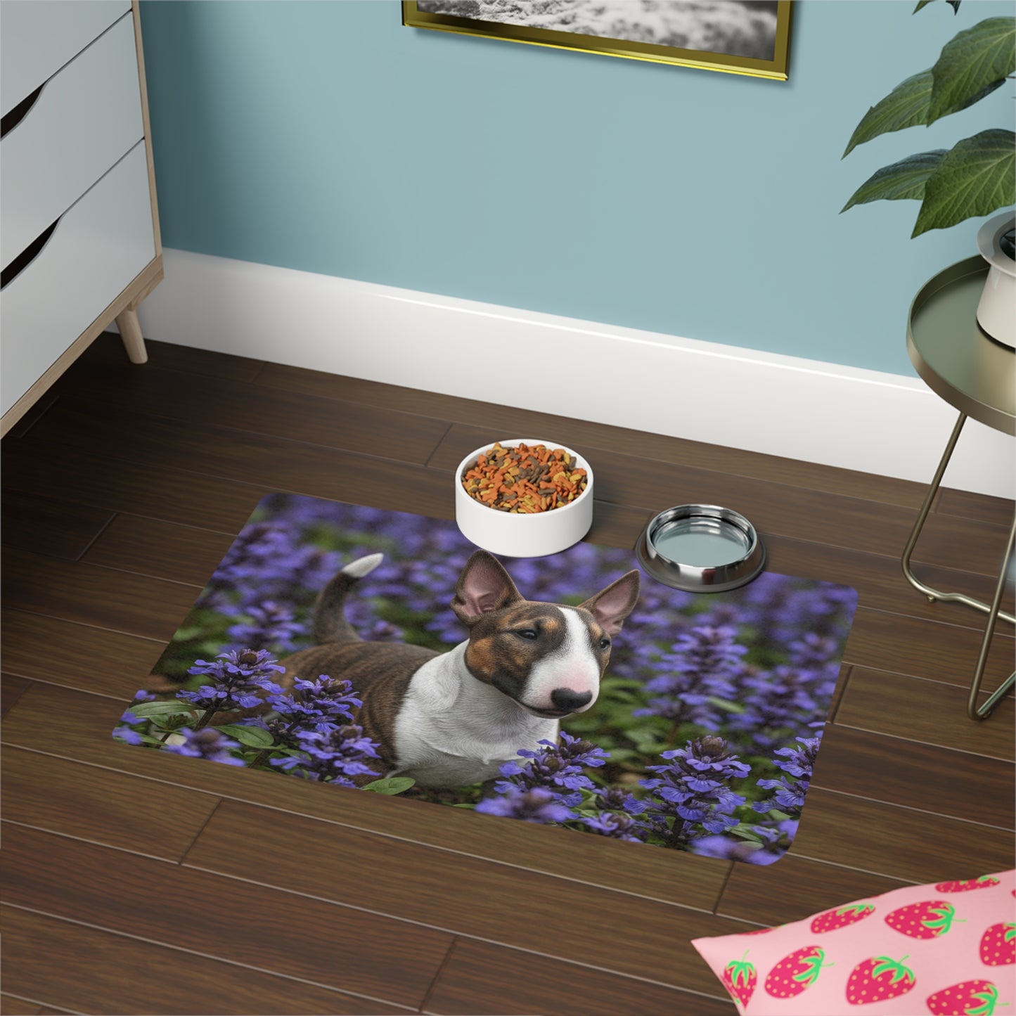 Pet Food Mat (12x18) - Miniature Bull Terrier