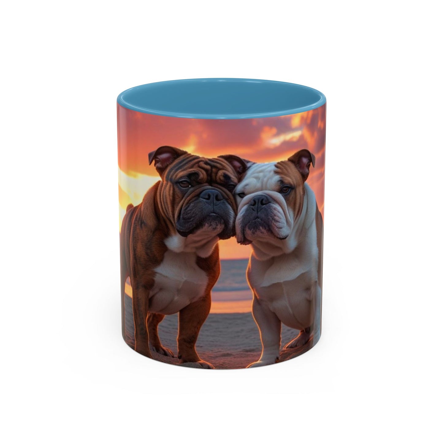 Bulldog Love Accent Coffee Mug - Perfect Gift for Dog Lovers