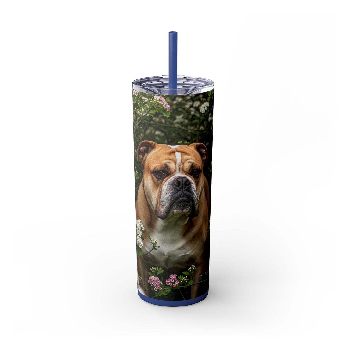 Olde English Bulldogge Tumbler with Straw, 20oz