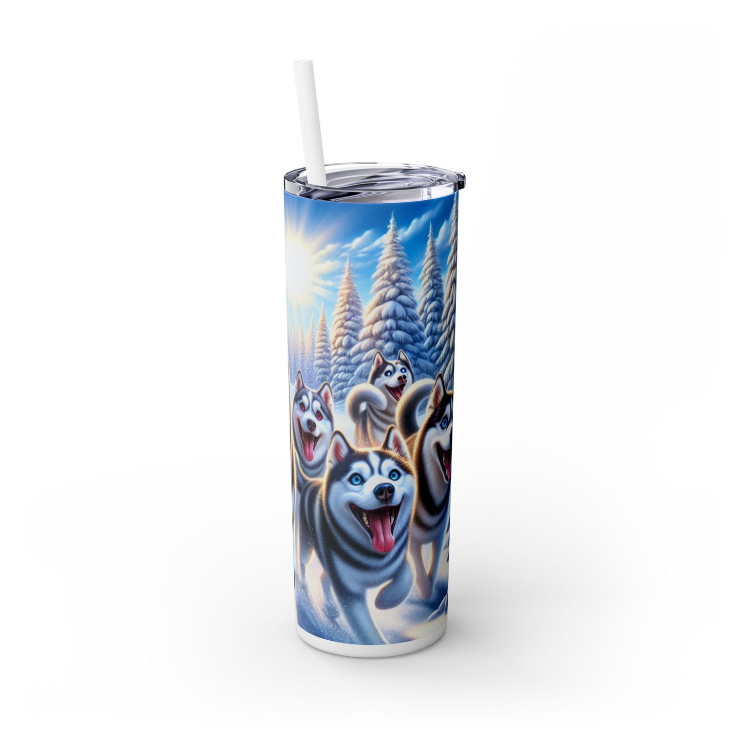 Siberian Husky Tumbler with Straw, 20oz