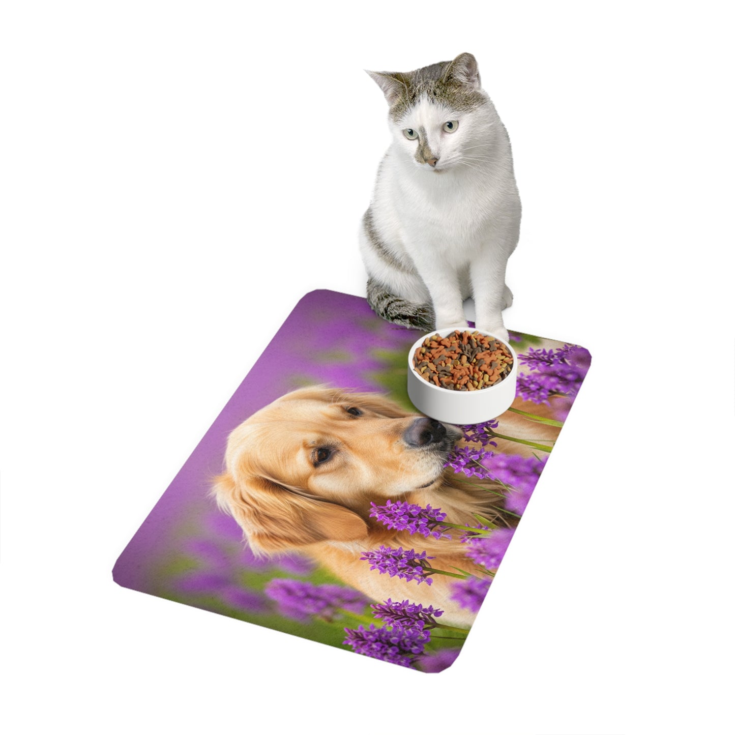 Pet Food Mat (12x18) - Golden Retriever