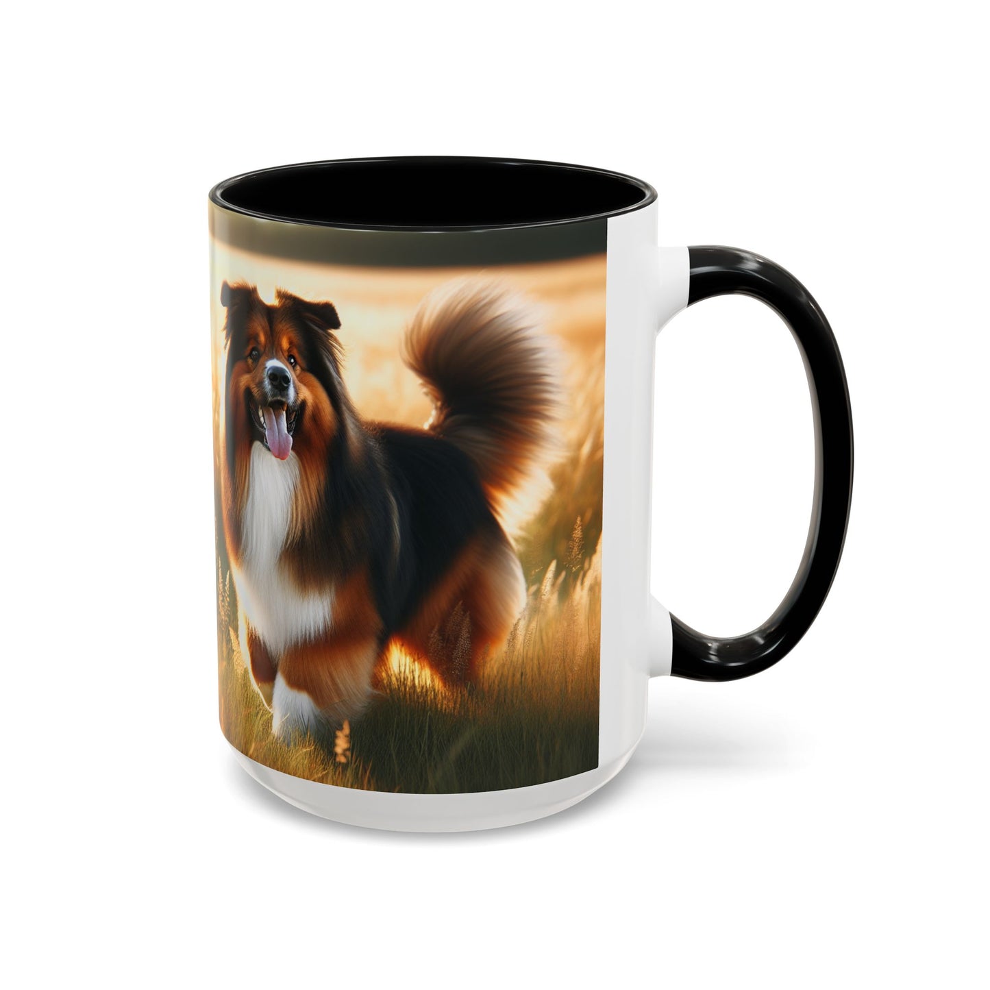 Bohemian Shepherd Accent Coffee Mug - Perfect Gift for Dog Lovers