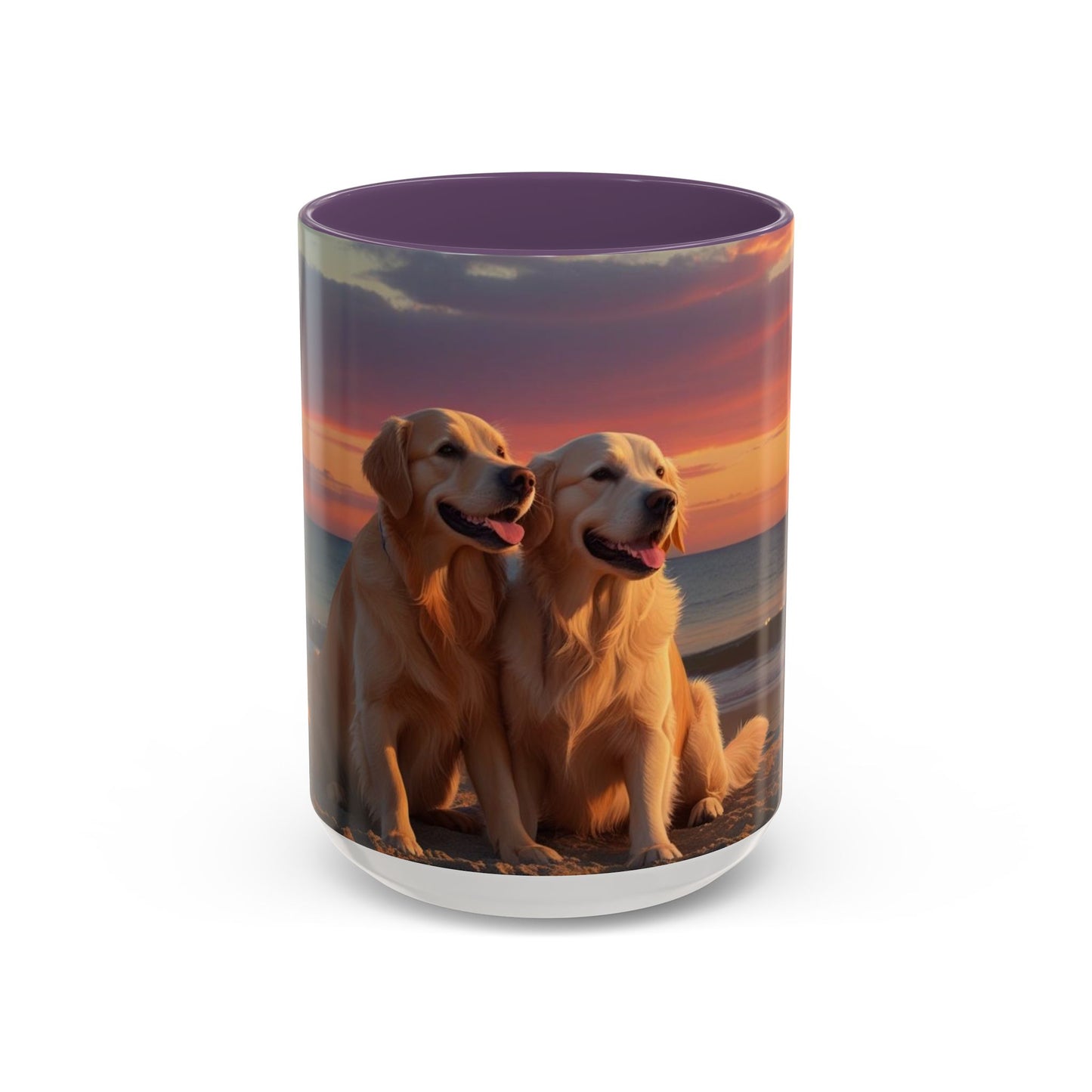 Golden Retriever Love Accent Coffee Mug - Perfect Gift for Dog Lovers