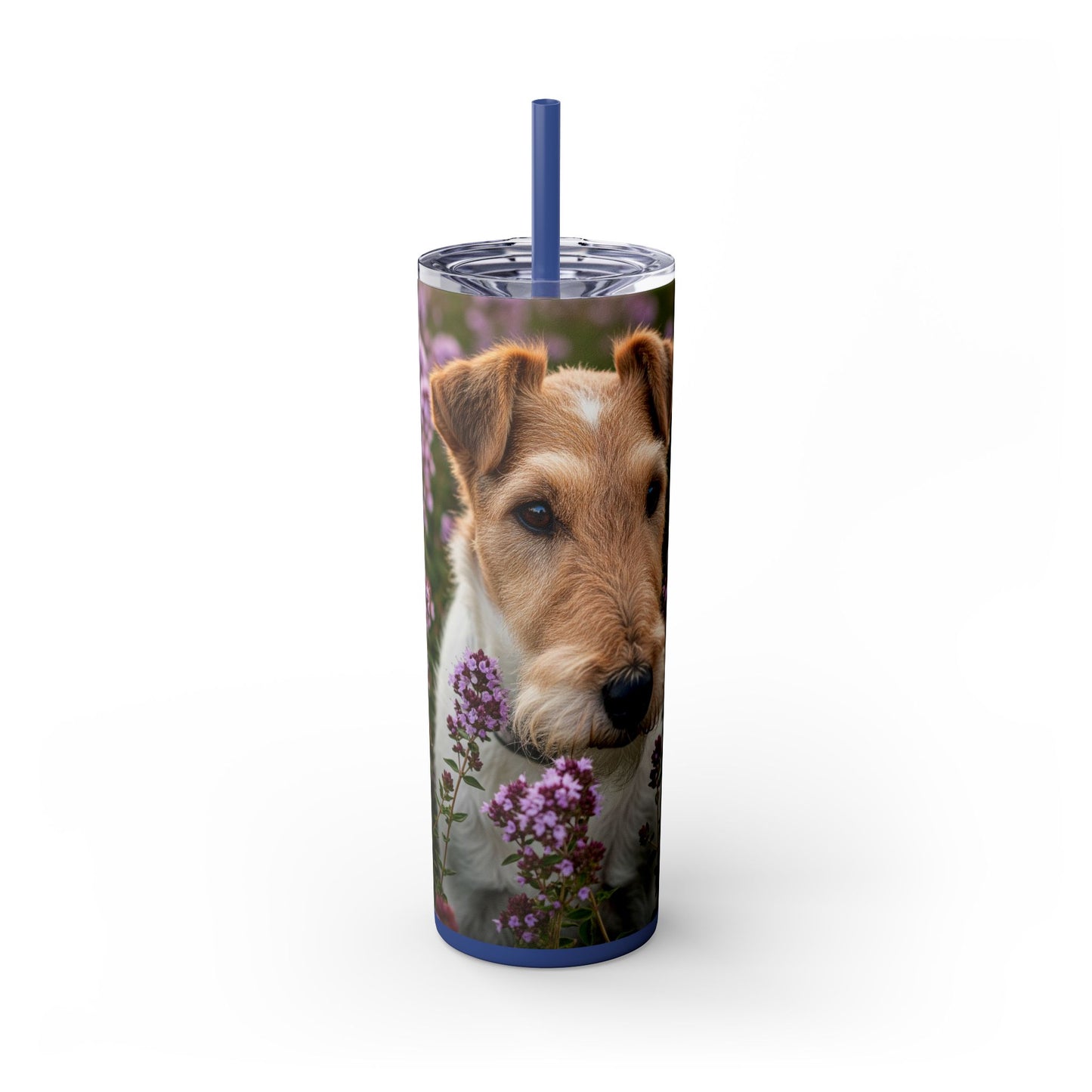 Fox Terrier Tumbler with Straw, 20oz