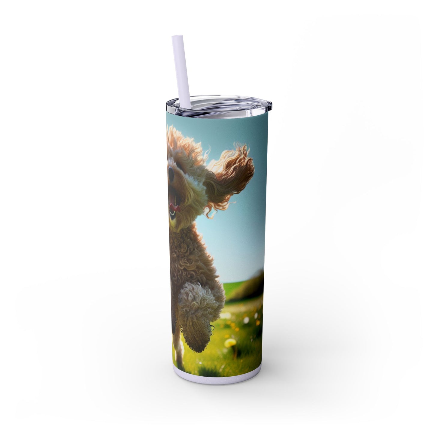Spoodle Skinny Tumbler with Straw, 20oz