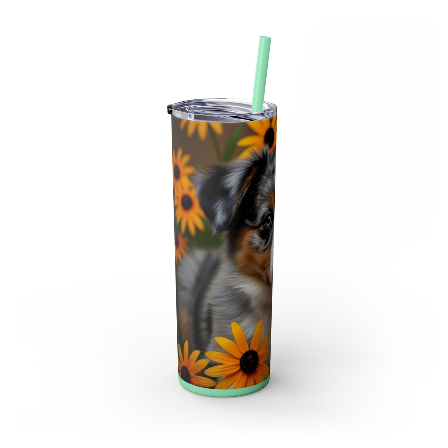 Miniature American Shepherd Tumbler with Straw, 20oz