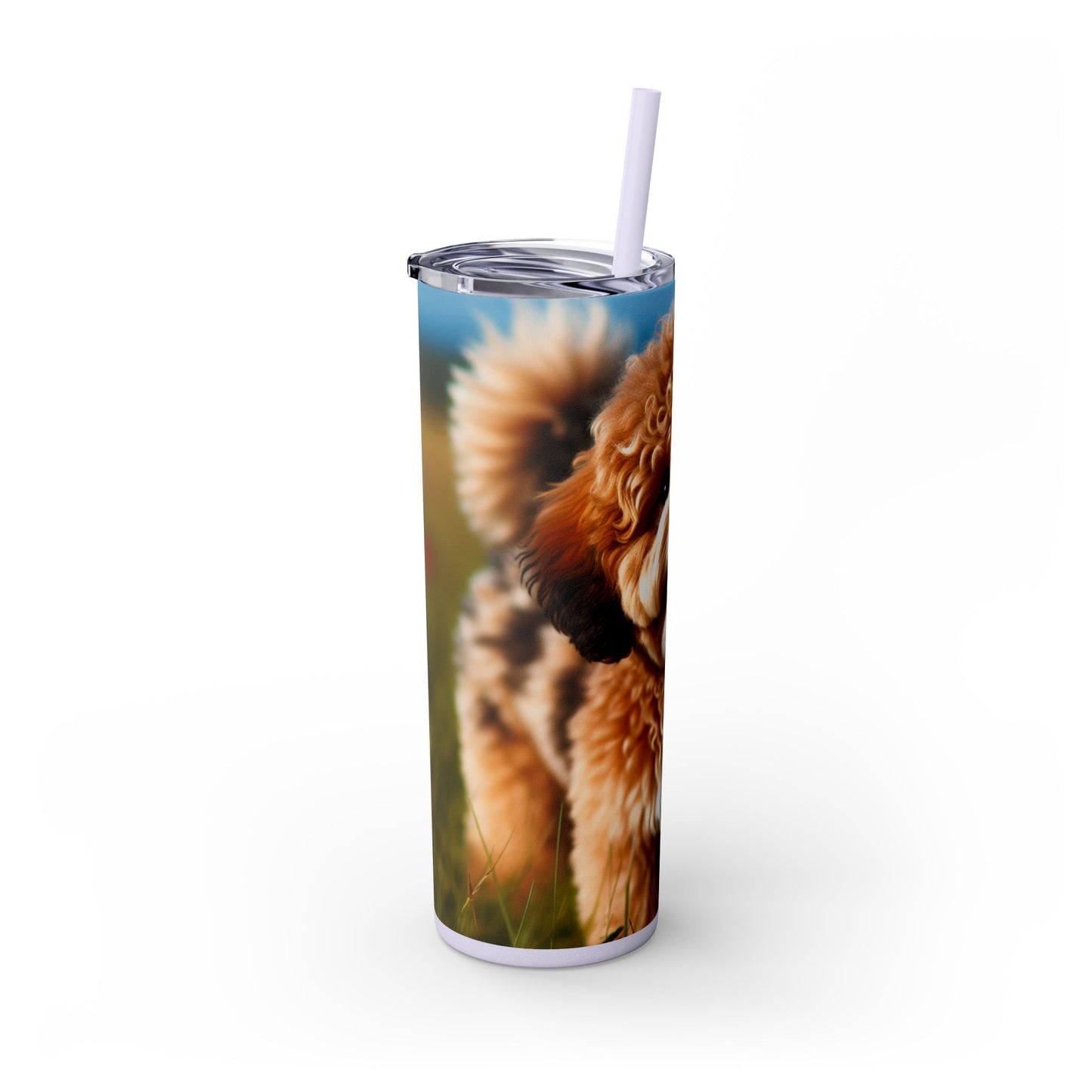 Russkaya Tsvetnaya Bolonka Tumbler with Straw, 20oz