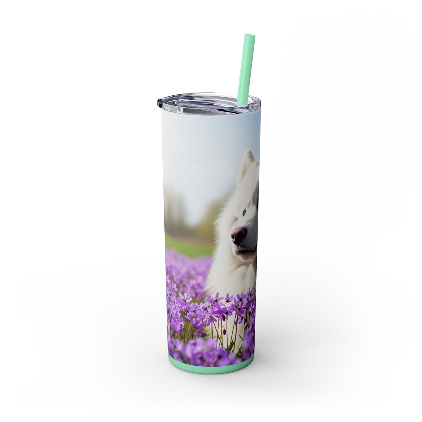 Samoyed Tumbler with Straw, 20oz