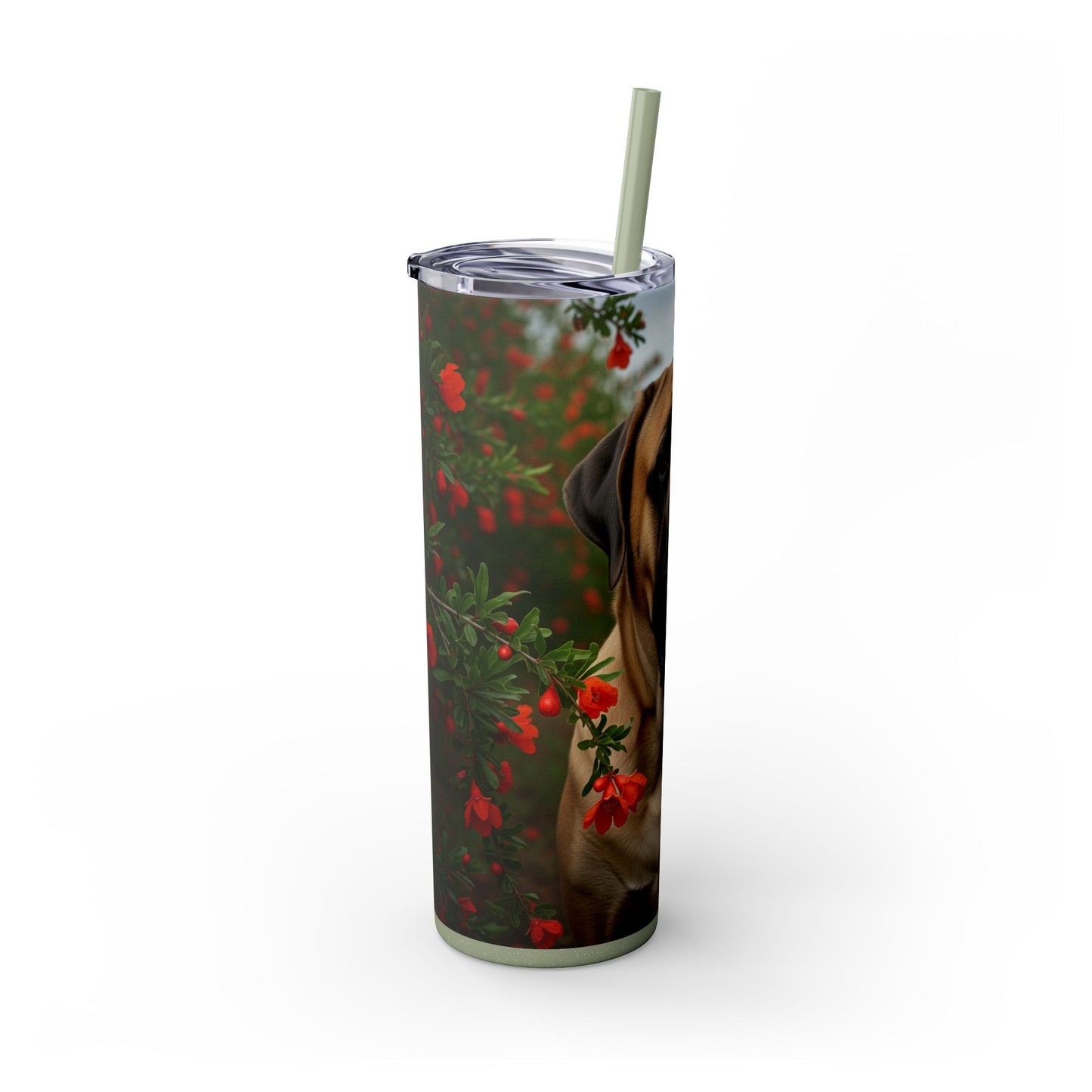 Mastiff Skinny Tumbler with Straw, 20oz