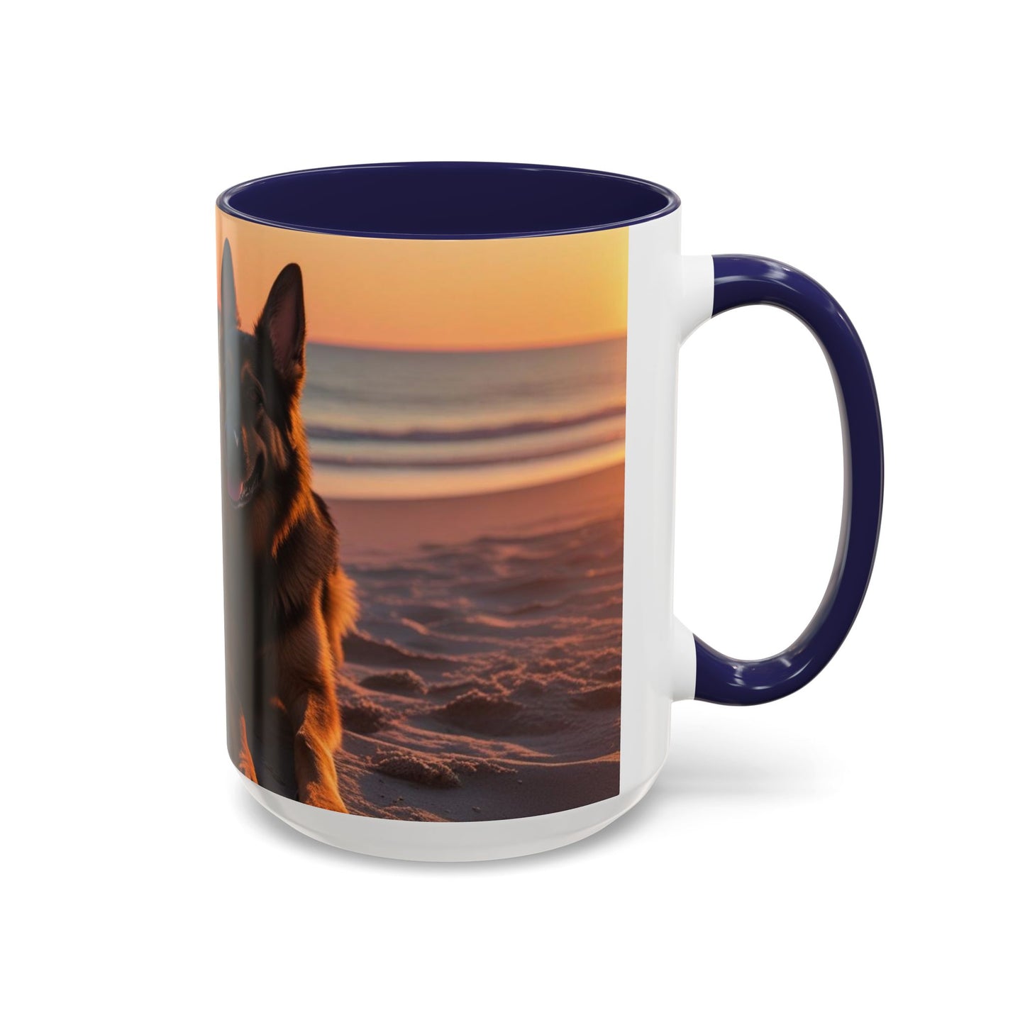 German Shepherd Love Accent Coffee Mug - Perfect Gift for Dog Lovers