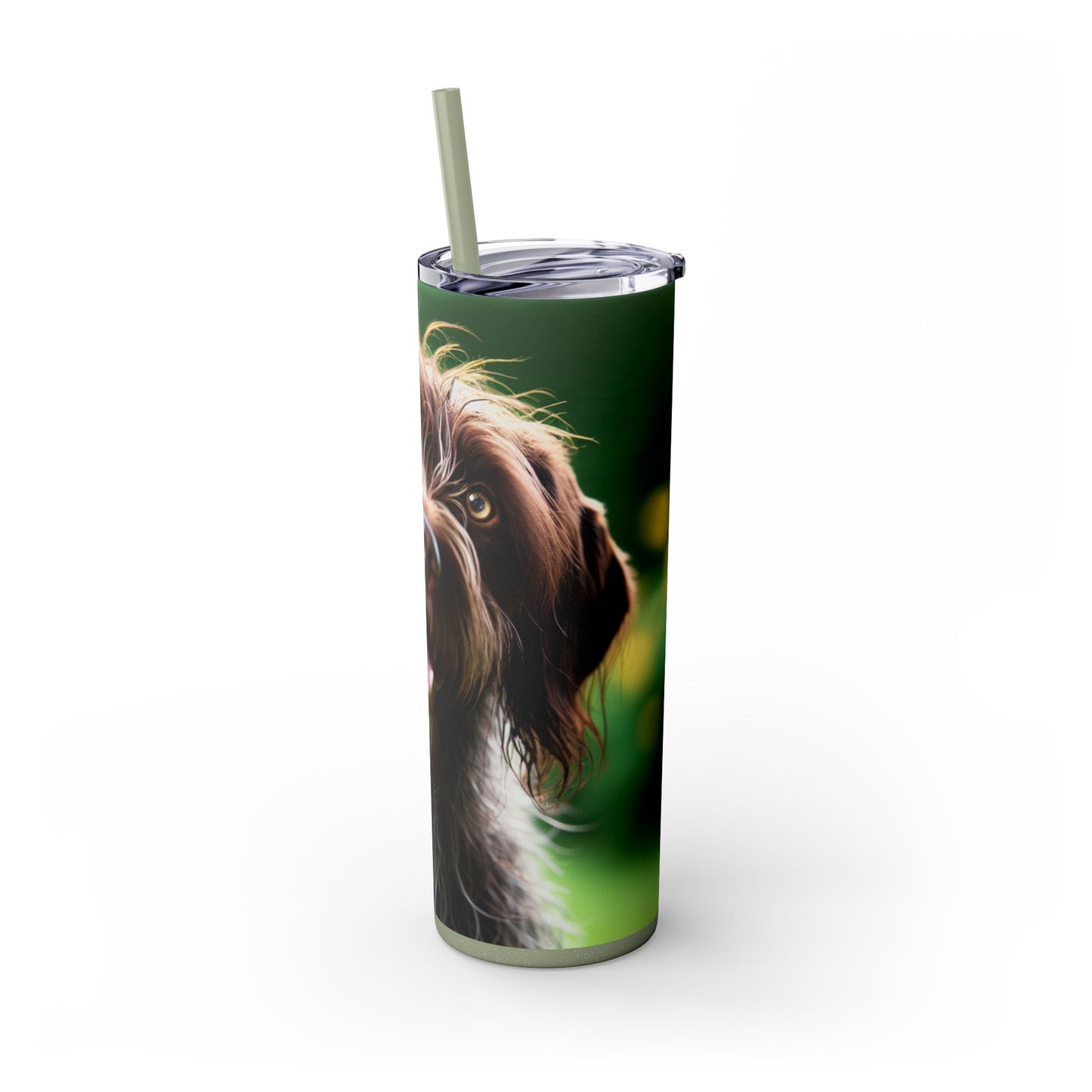 German Wirehaired Pointer Tumbler with Straw, 20oz