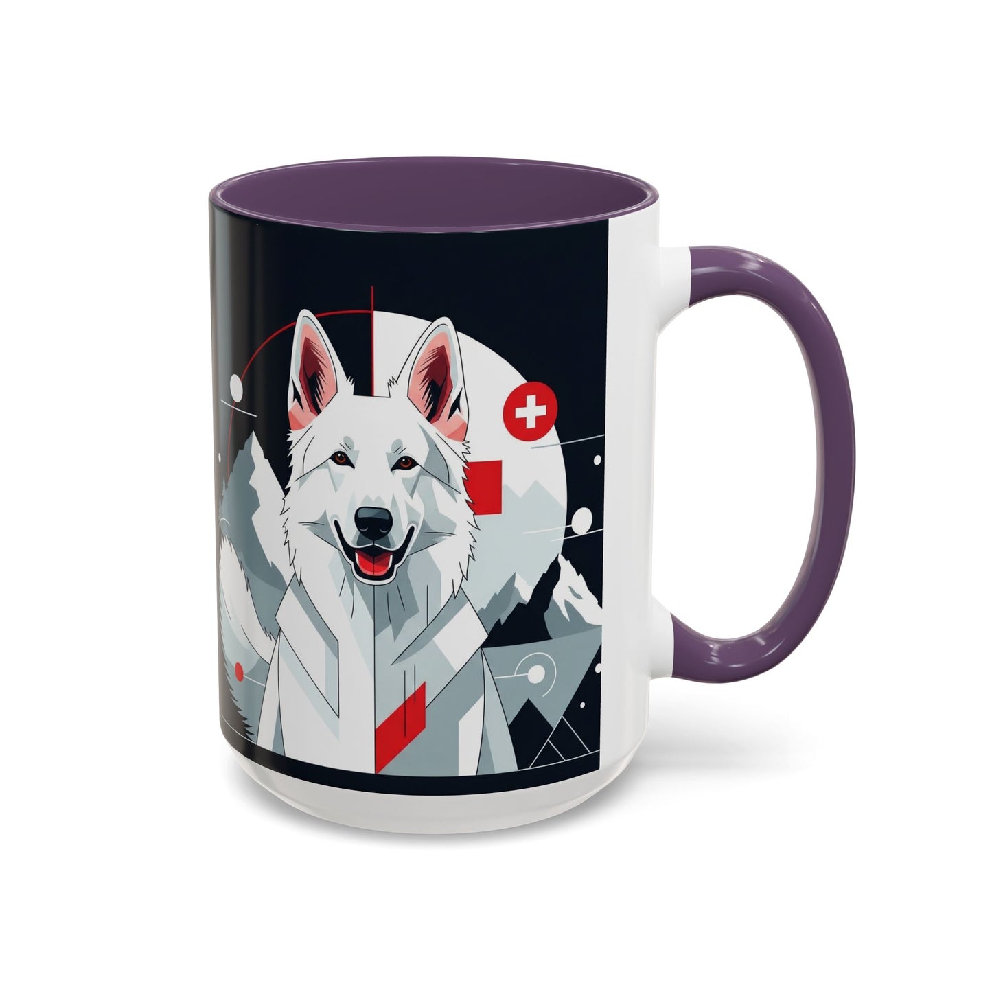 White Swiss Shepherd Dog Accent Coffee Mug - Perfect Gift for Dog Lovers
