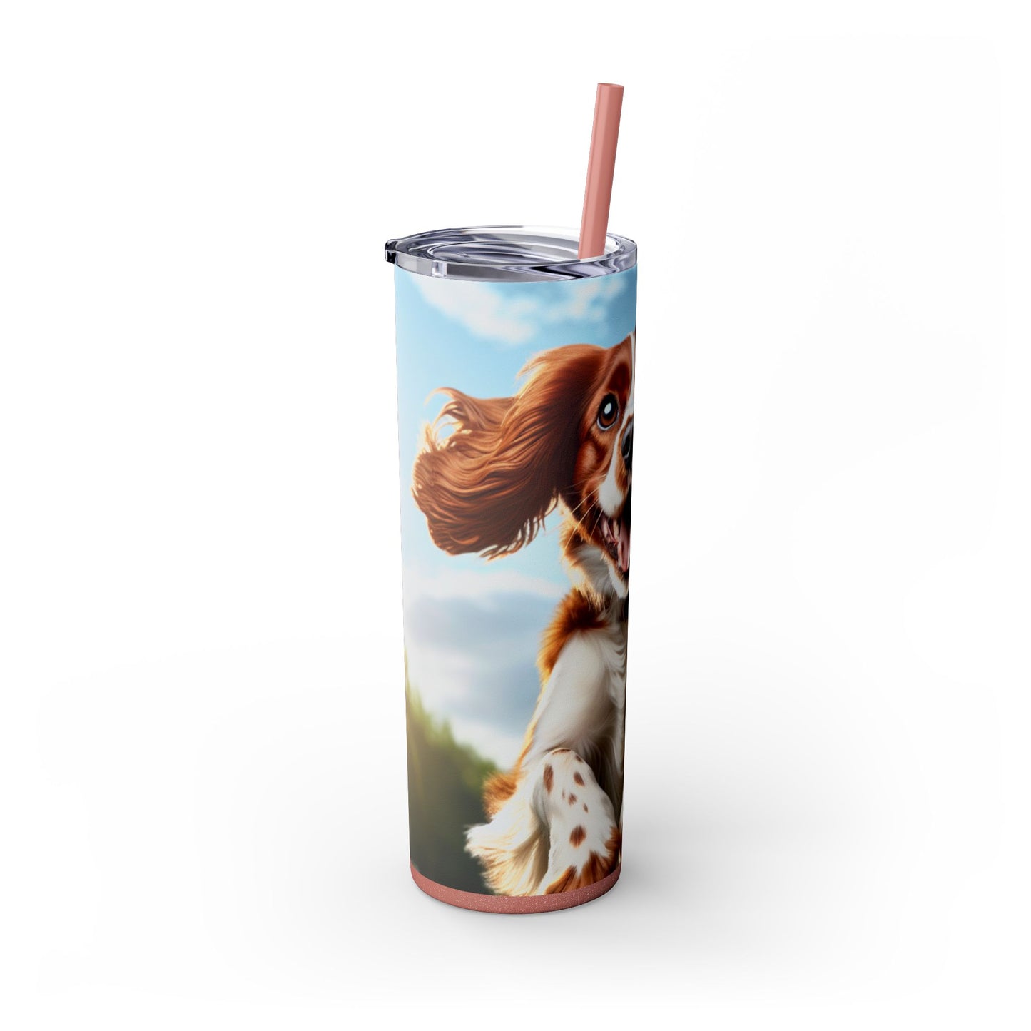 Welsh Springer Spaniel Skinny Tumbler with Straw, 20oz