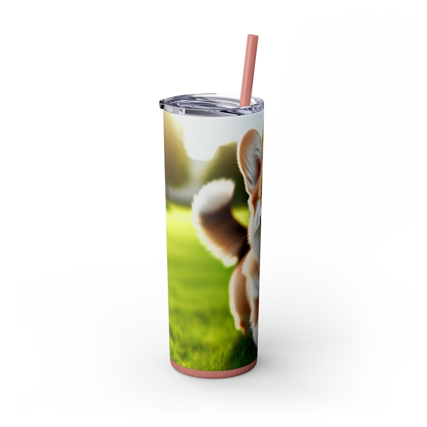 Welsh Corgi Pembroke Skinny Tumbler with Straw, 20oz