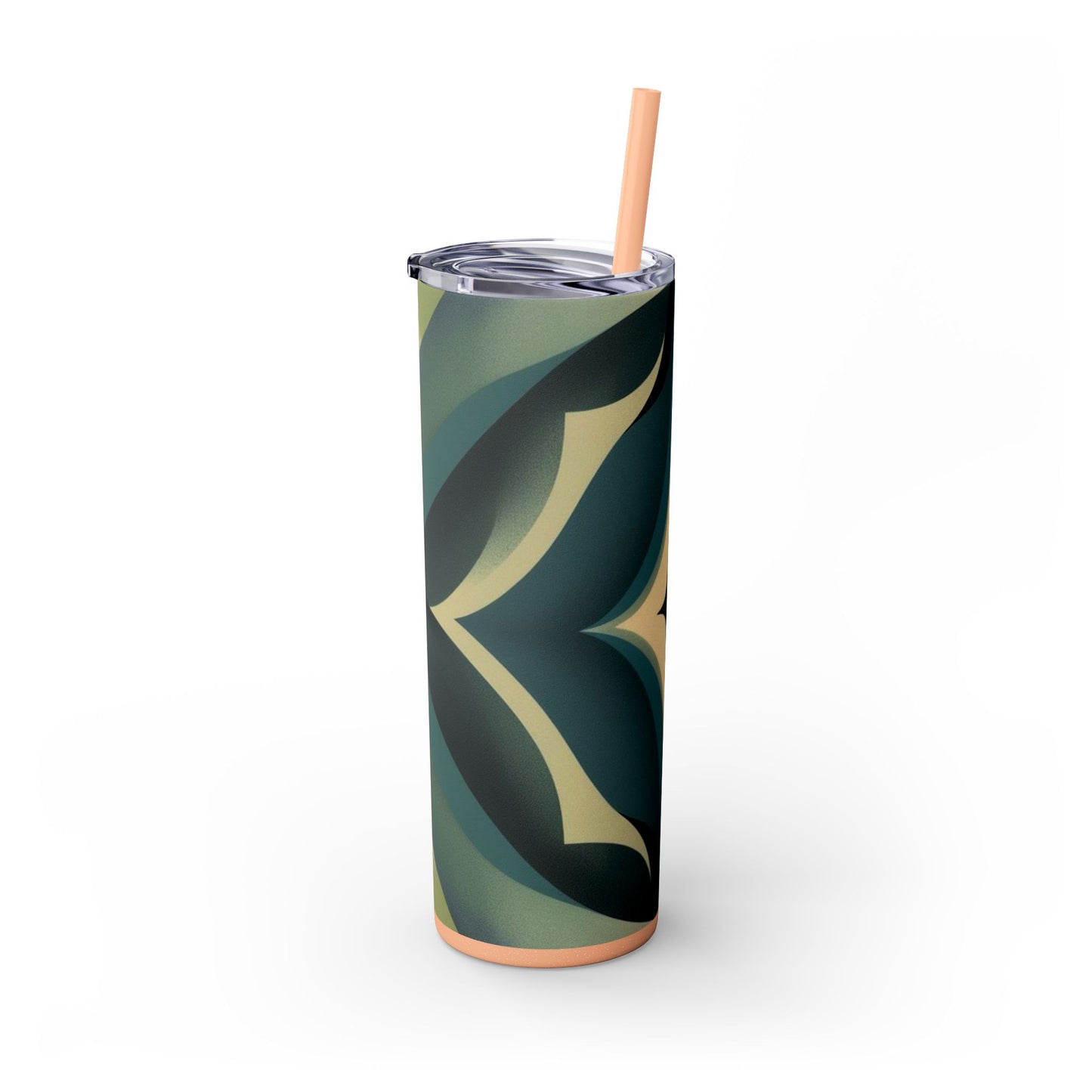 Optical Illusion Skinny Tumbler with Straw, 20oz