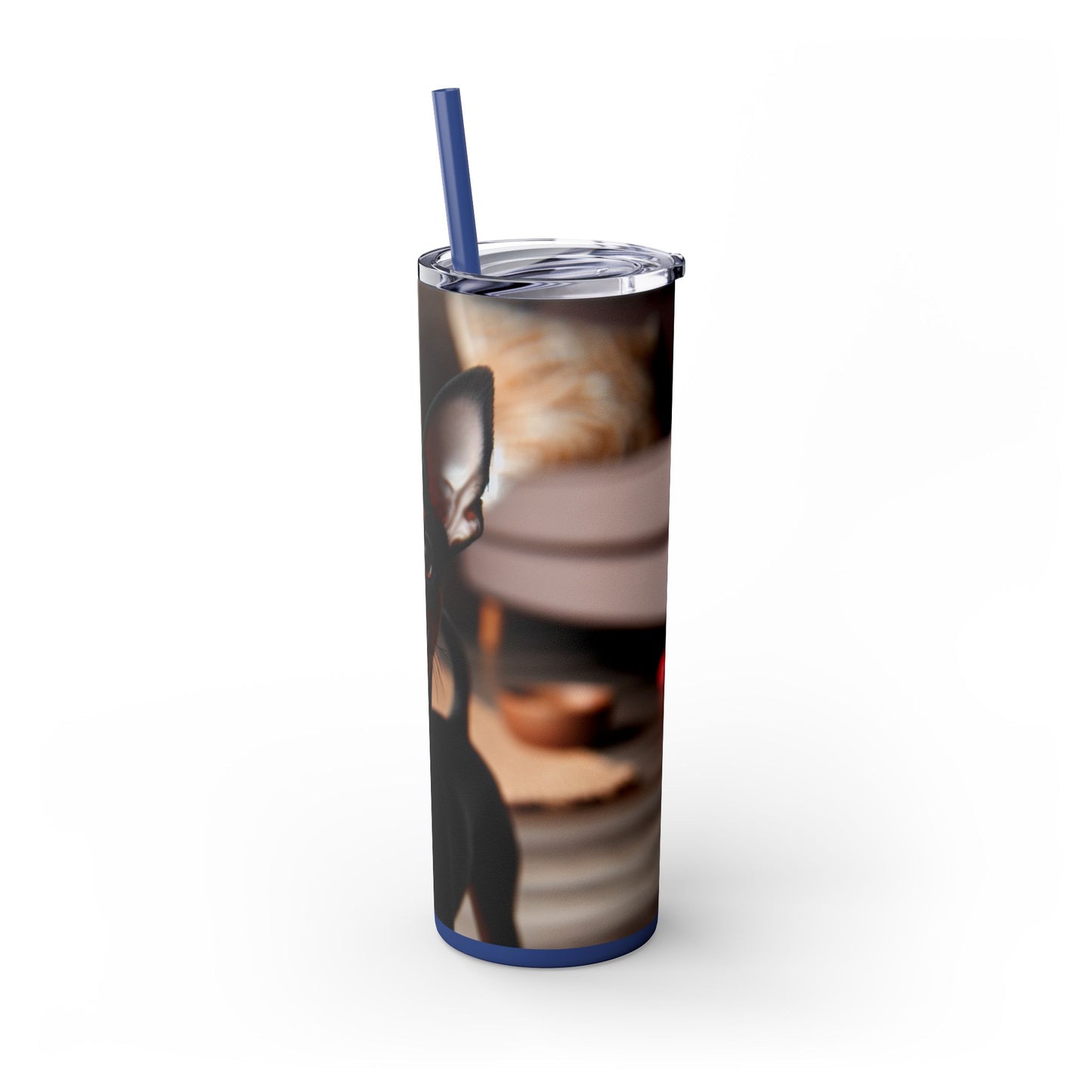 English Toy Terrier Tumbler with Straw, 20oz