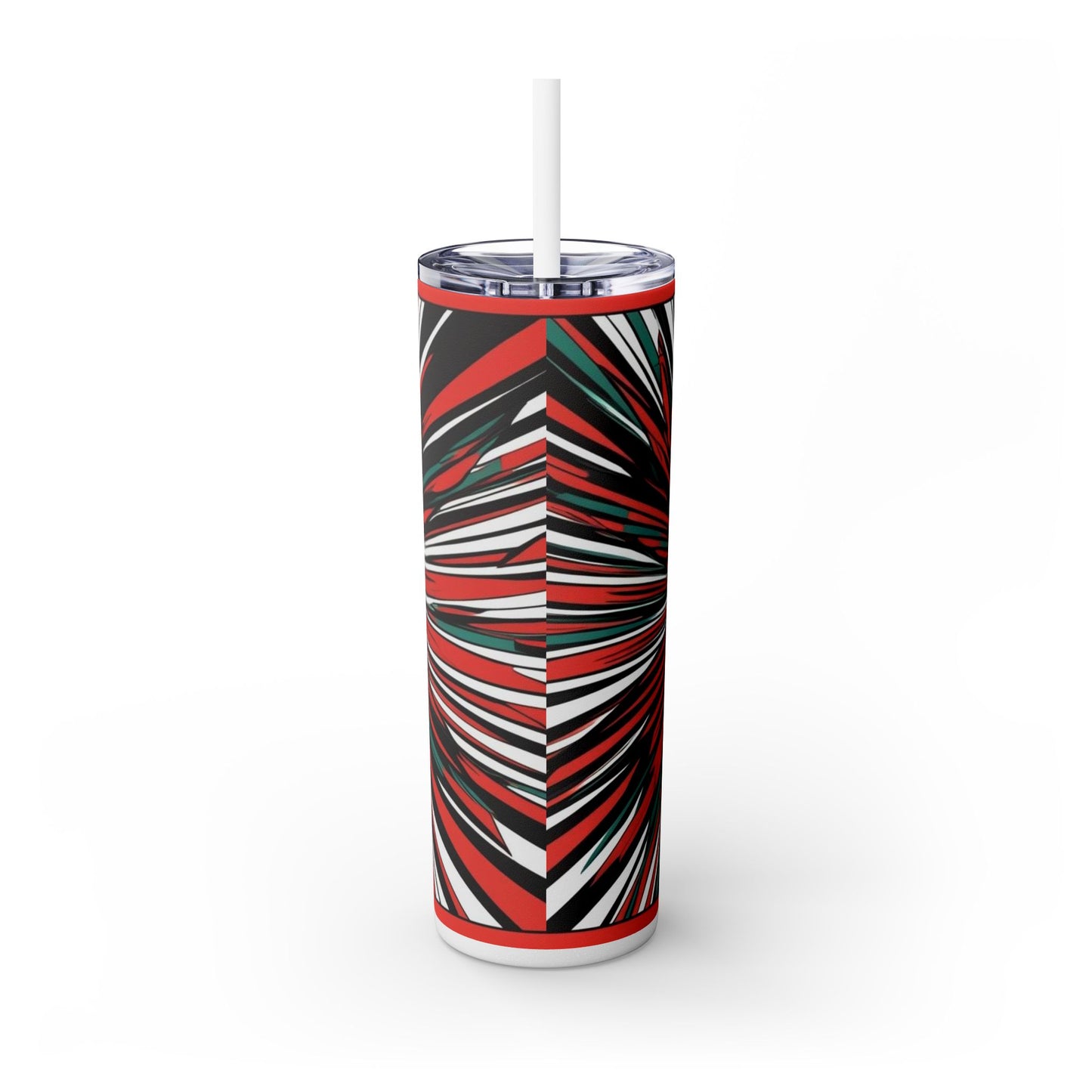 Optical Illusion Skinny Tumbler with Straw, 20oz