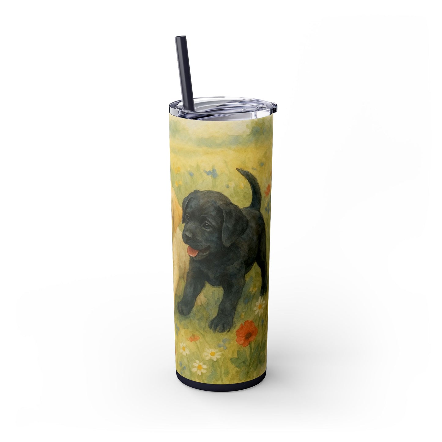 Labrador Retriever puppies Tumbler with Straw, 20oz