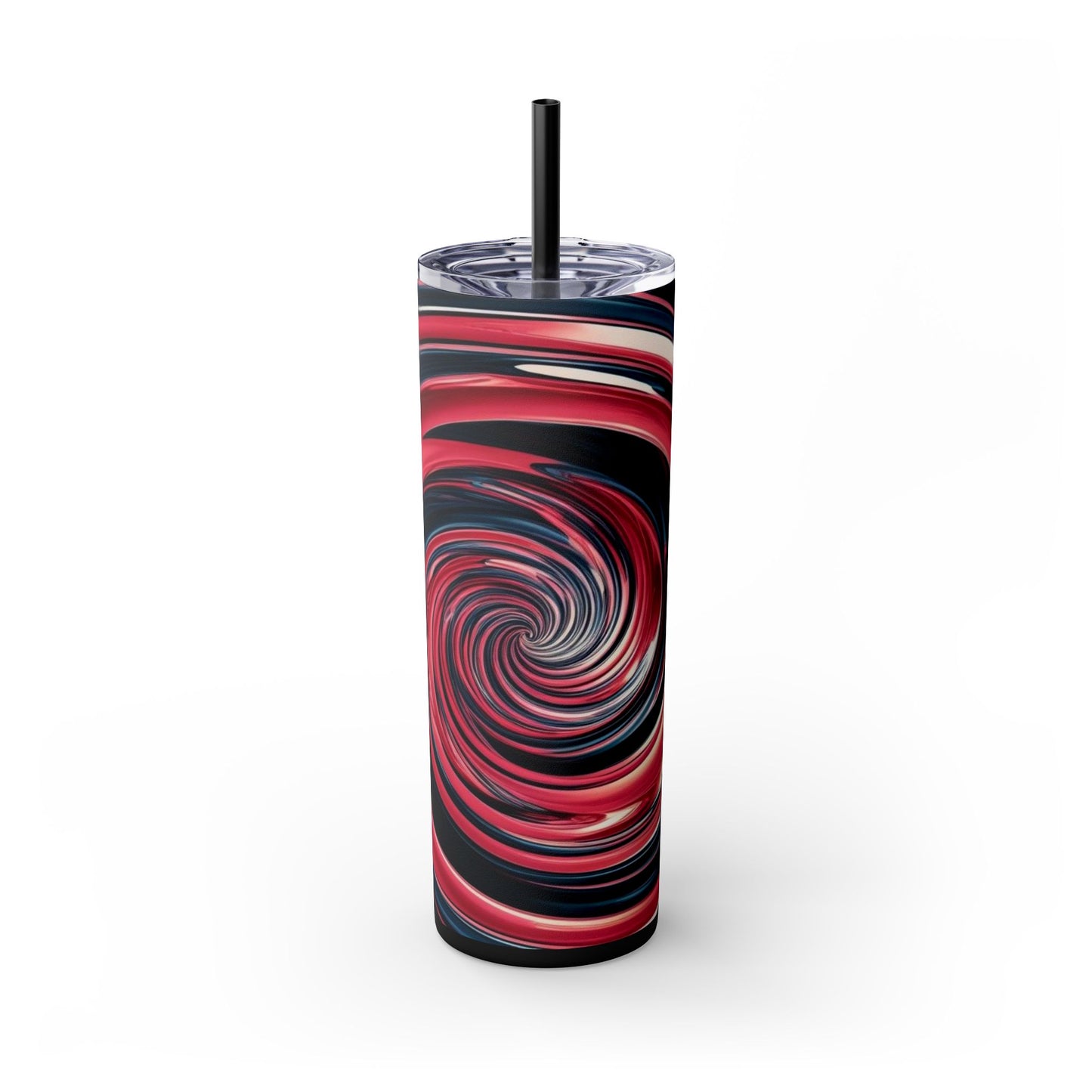 Optical Illusion Skinny Tumbler with Straw, 20oz