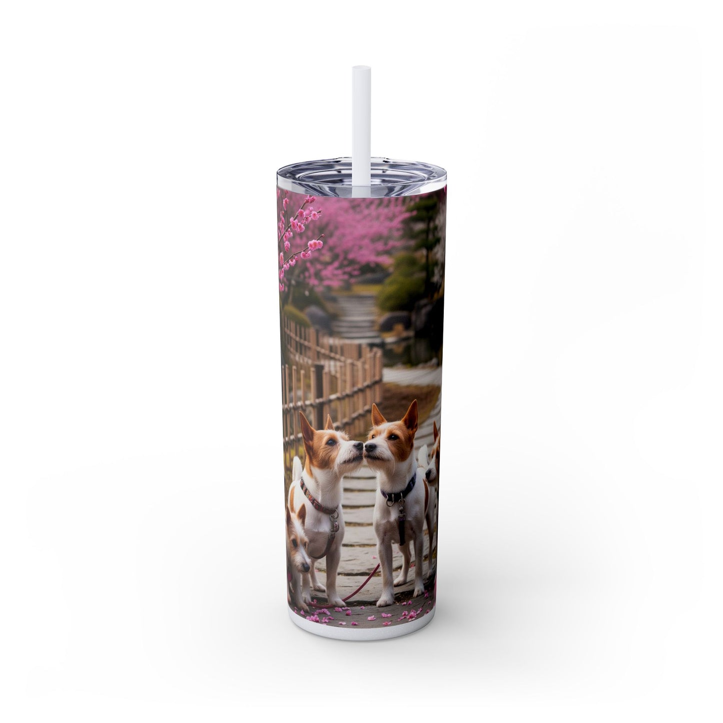 Japanese Terrier Tumbler with Straw, 20oz