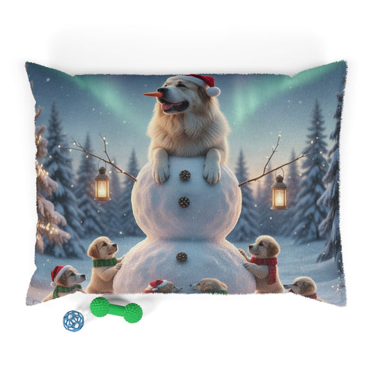Holiday Snowman Dog Pet Bed