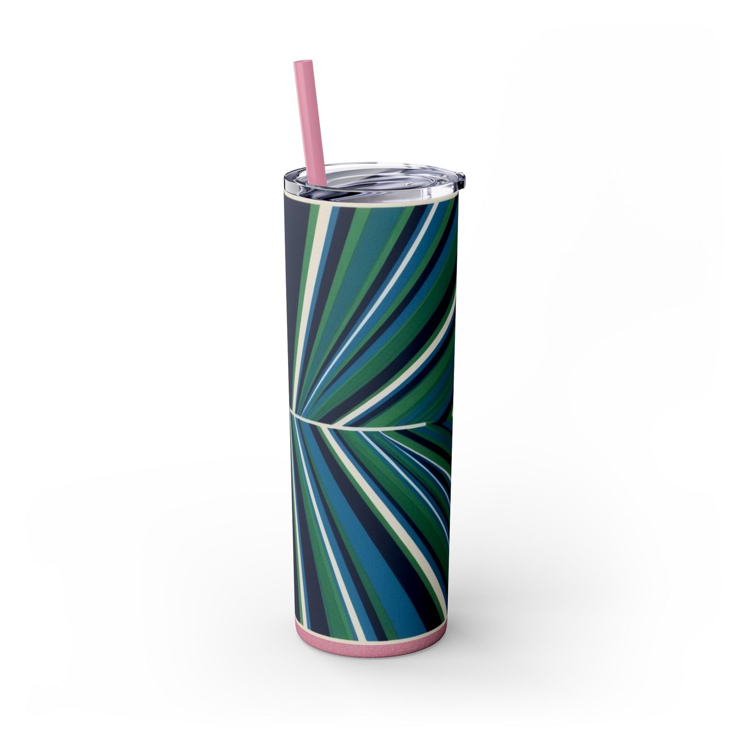 Optical Illusion Skinny Tumbler with Straw, 20oz