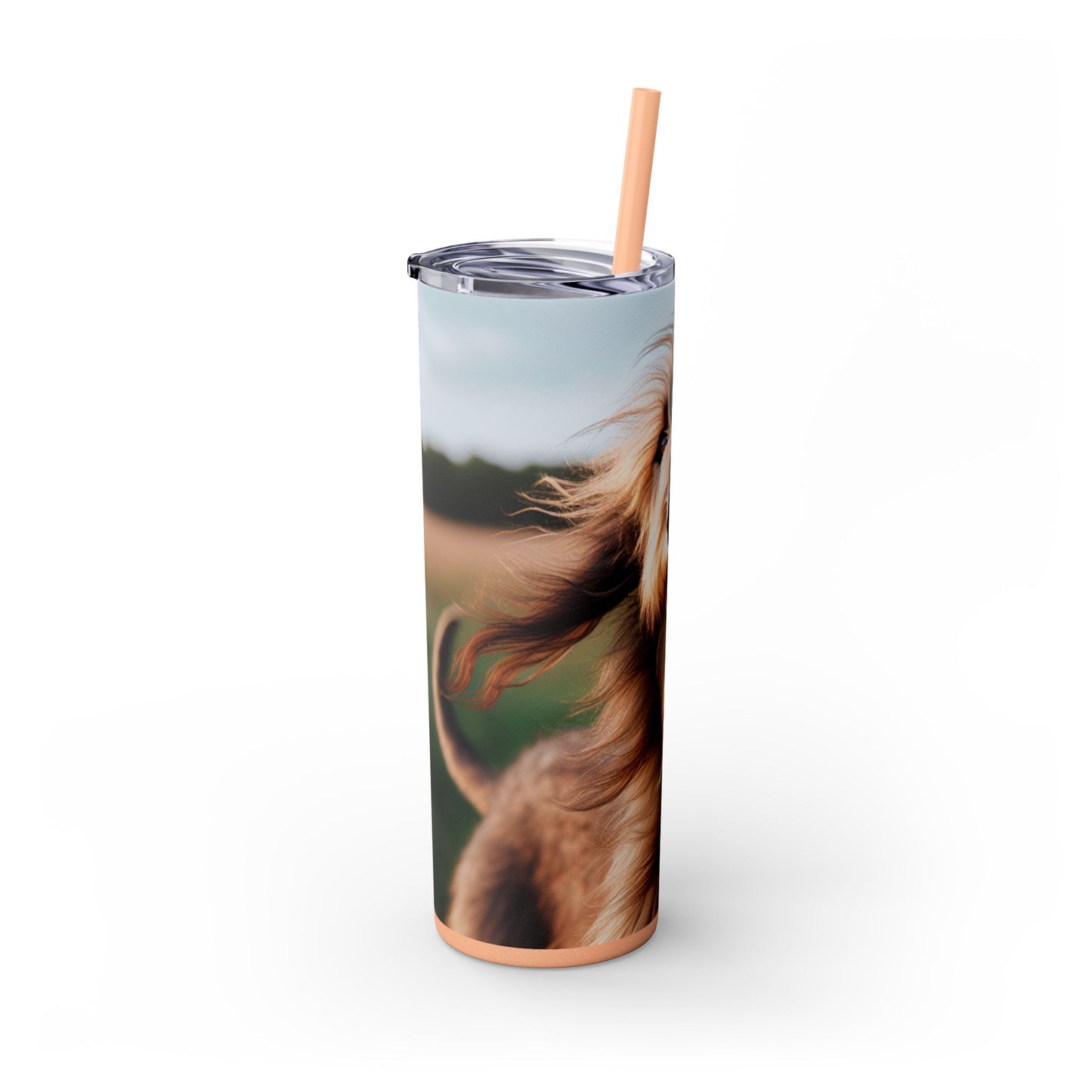 Scottish Deerhound Tumbler with Straw, 20oz