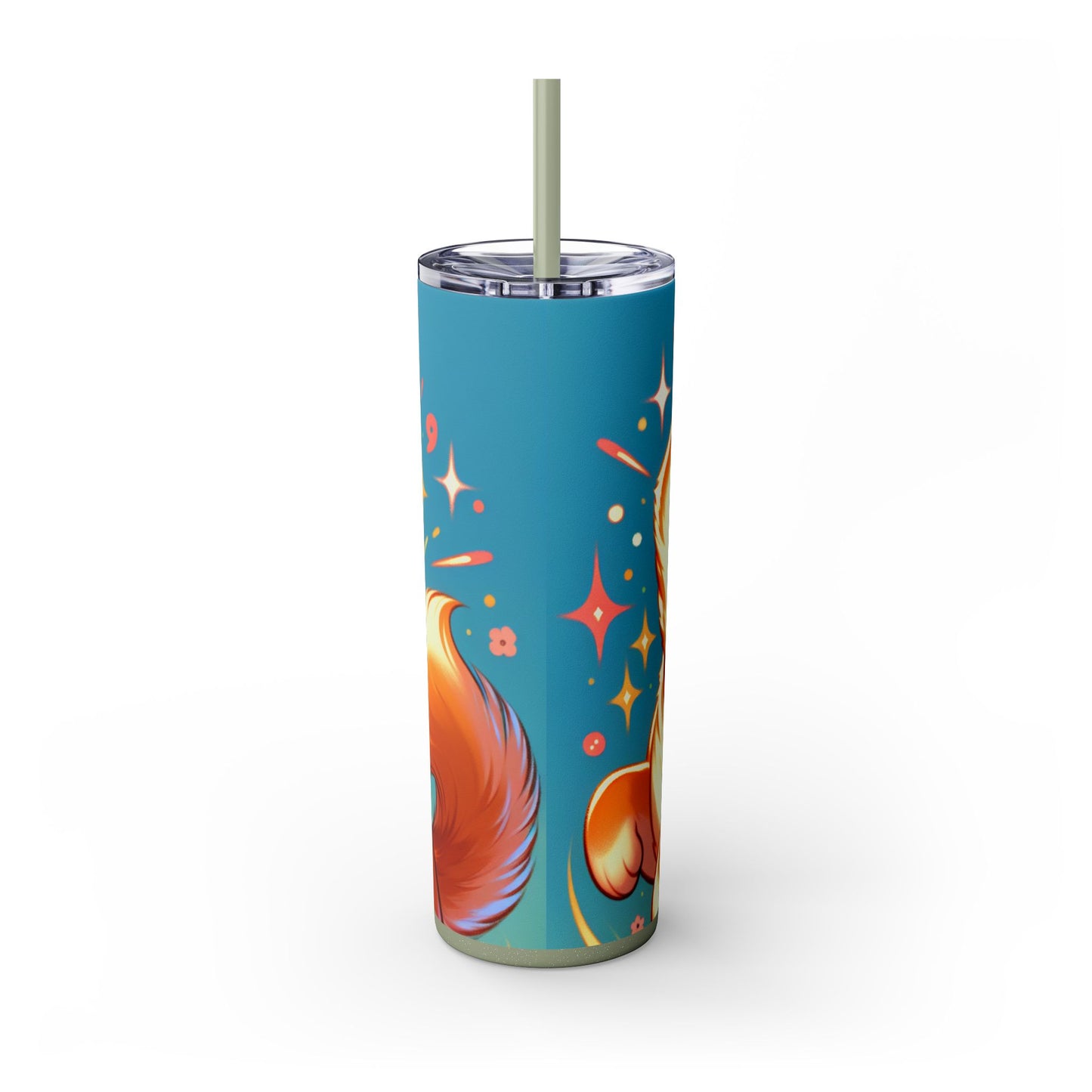 Shiba Inu Skinny Tumbler with Straw, 20oz