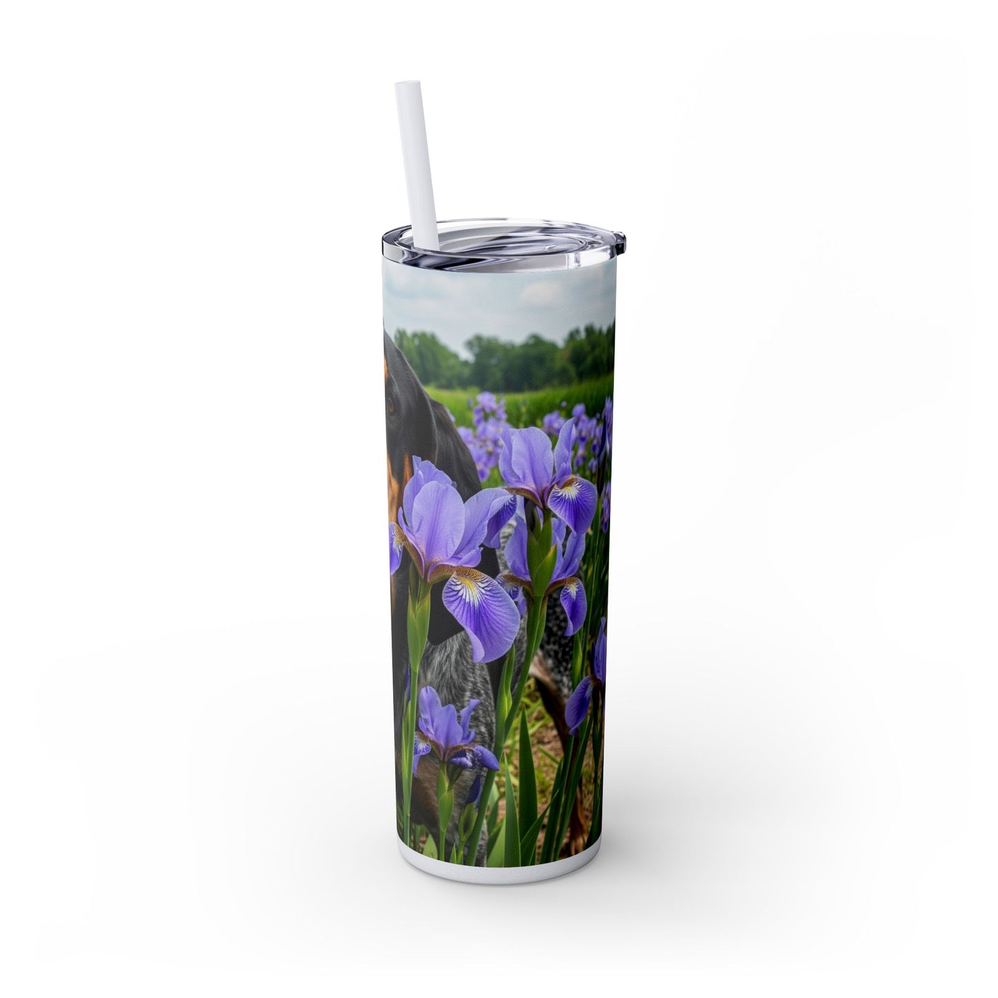 Bluetick Coonhound Tumbler with Straw, 20oz