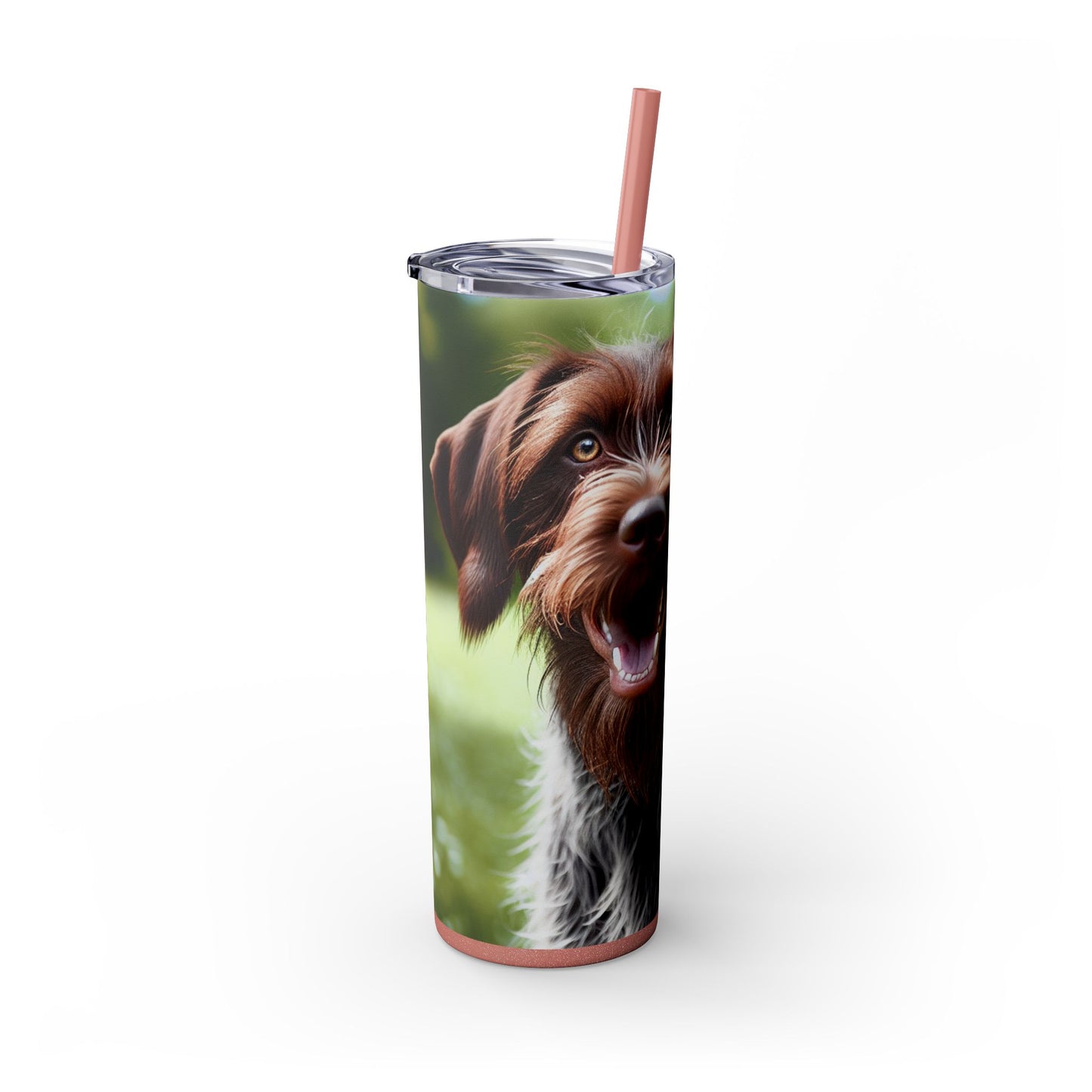 Wirehaired Slovakian Pointer Skinny Tumbler with Straw, 20oz
