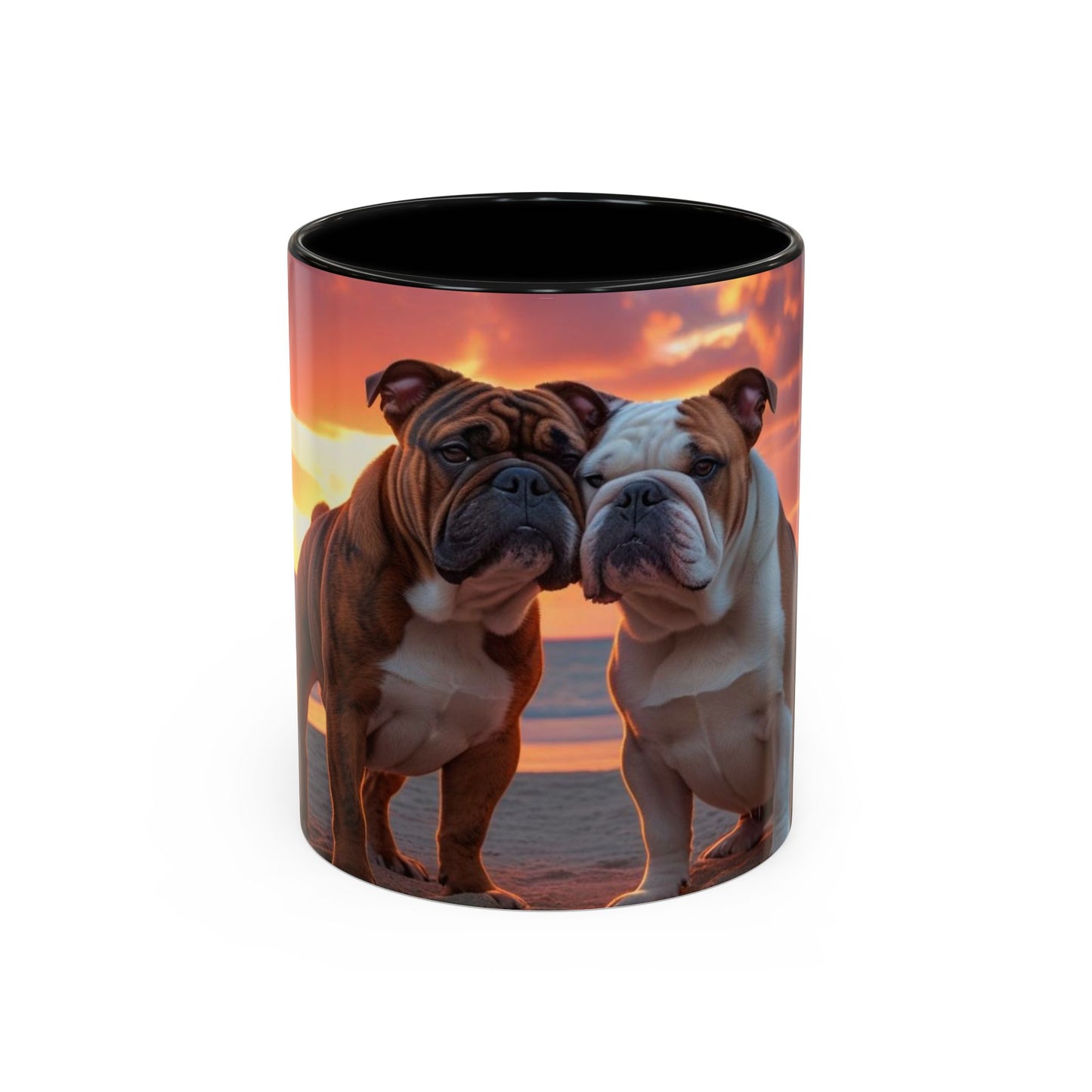 Bulldog Love Accent Coffee Mug - Perfect Gift for Dog Lovers