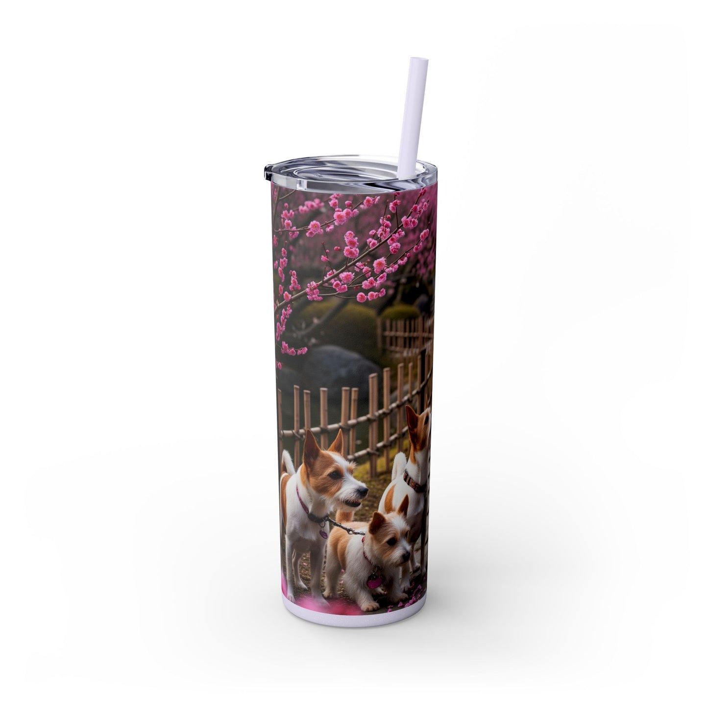 Japanese Terrier Tumbler with Straw, 20oz